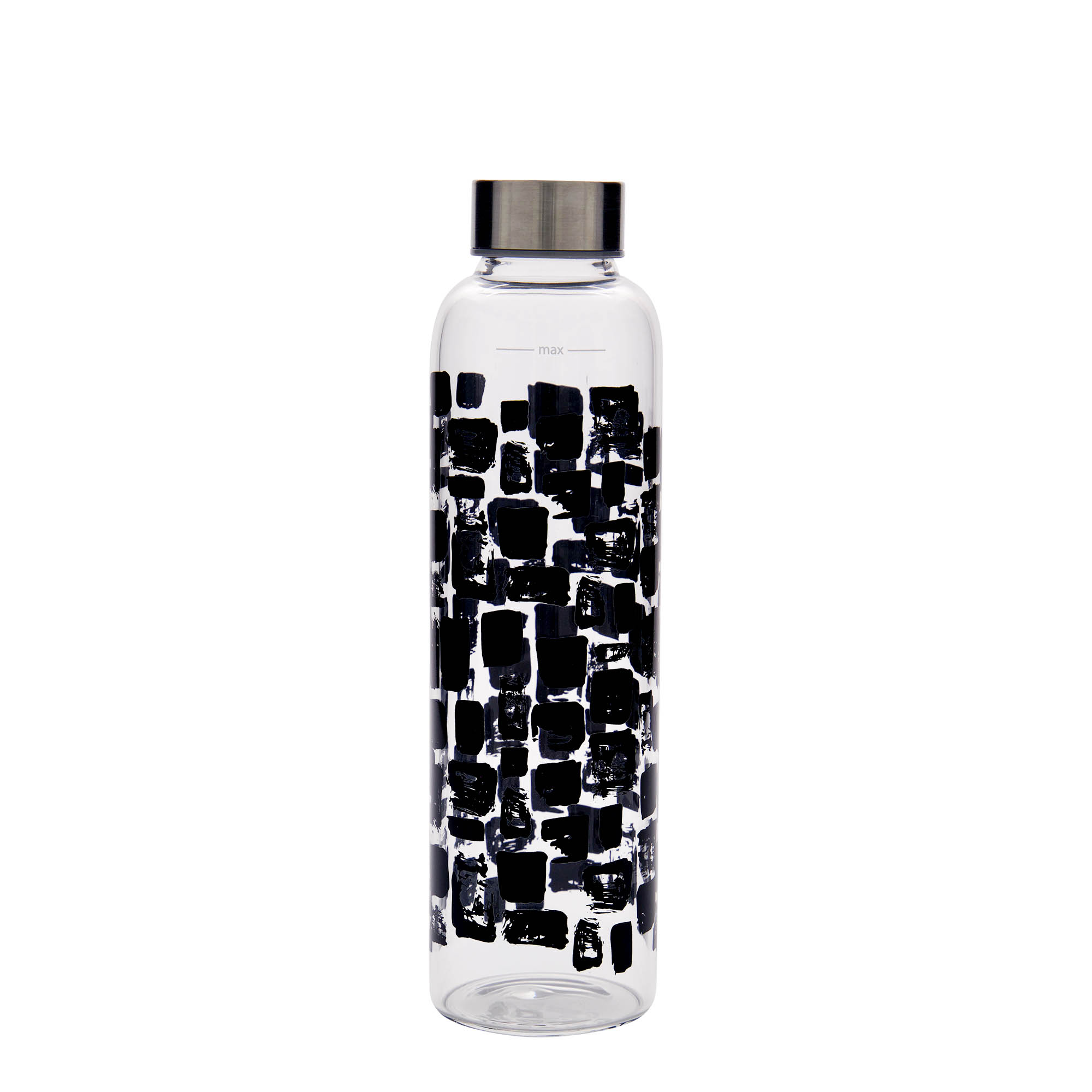 500 ml drinkfles 'Perseus - Zwarte rechthoeken', opening: schroefdop