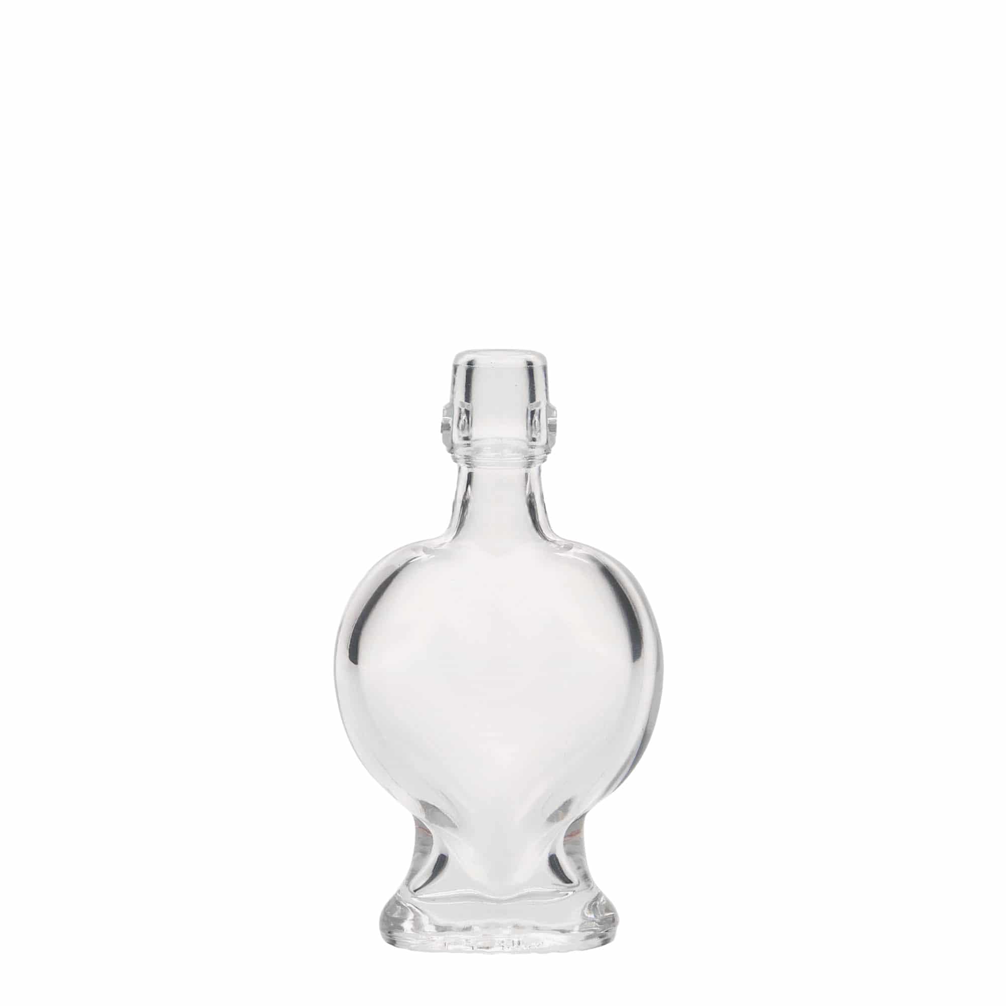 40 ml glazen fles 'Hart', opening: beugelverschluss