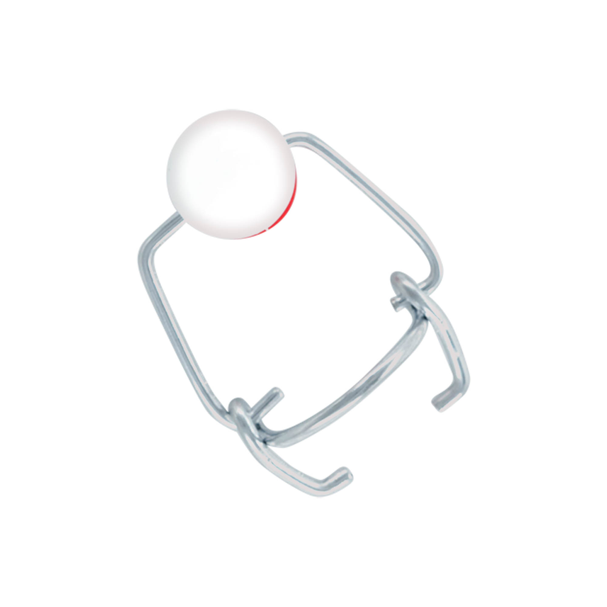 Mini klembevestiging, kunststof, rood-wit Mini klembevestiging, kunststof, rood-wit