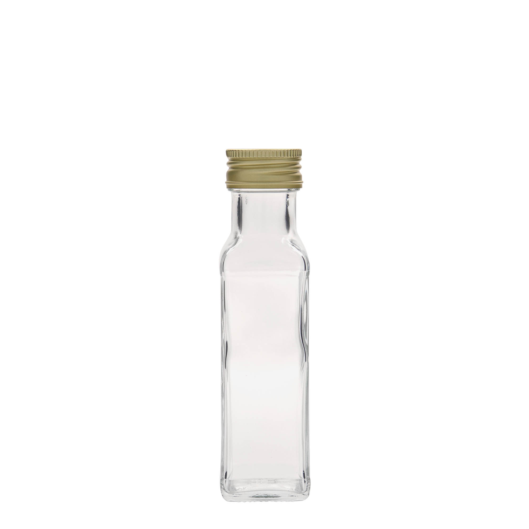 100 ml glazen fles 'Marasca', vierkant, monding: PP 31,5 100 ml glazen fles 'Marasca', vierkant, monding: PP 31,5