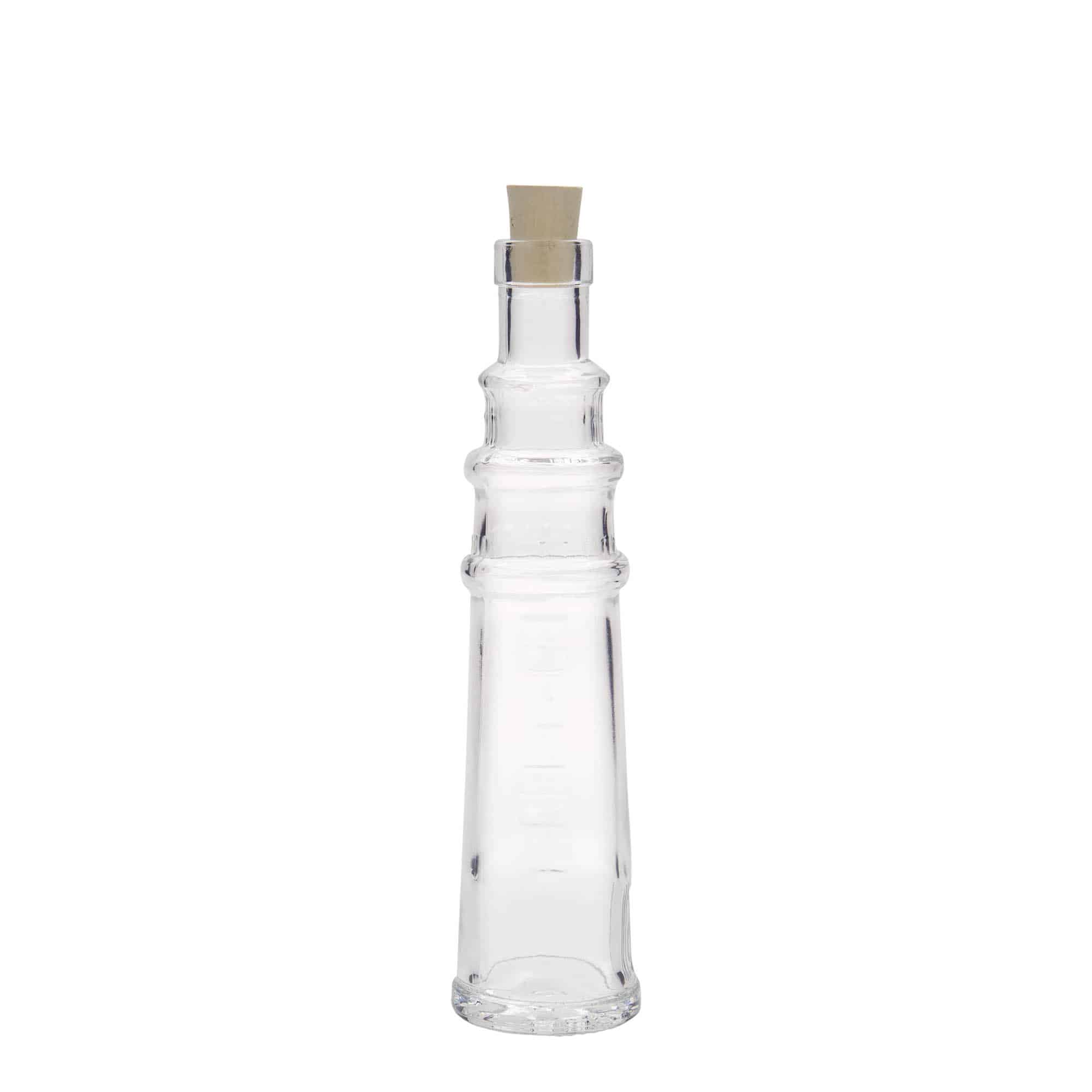 100 ml glazen fles 'Leuchtturm', opening: kurk 100 ml glazen fles 'Leuchtturm', opening: kurk