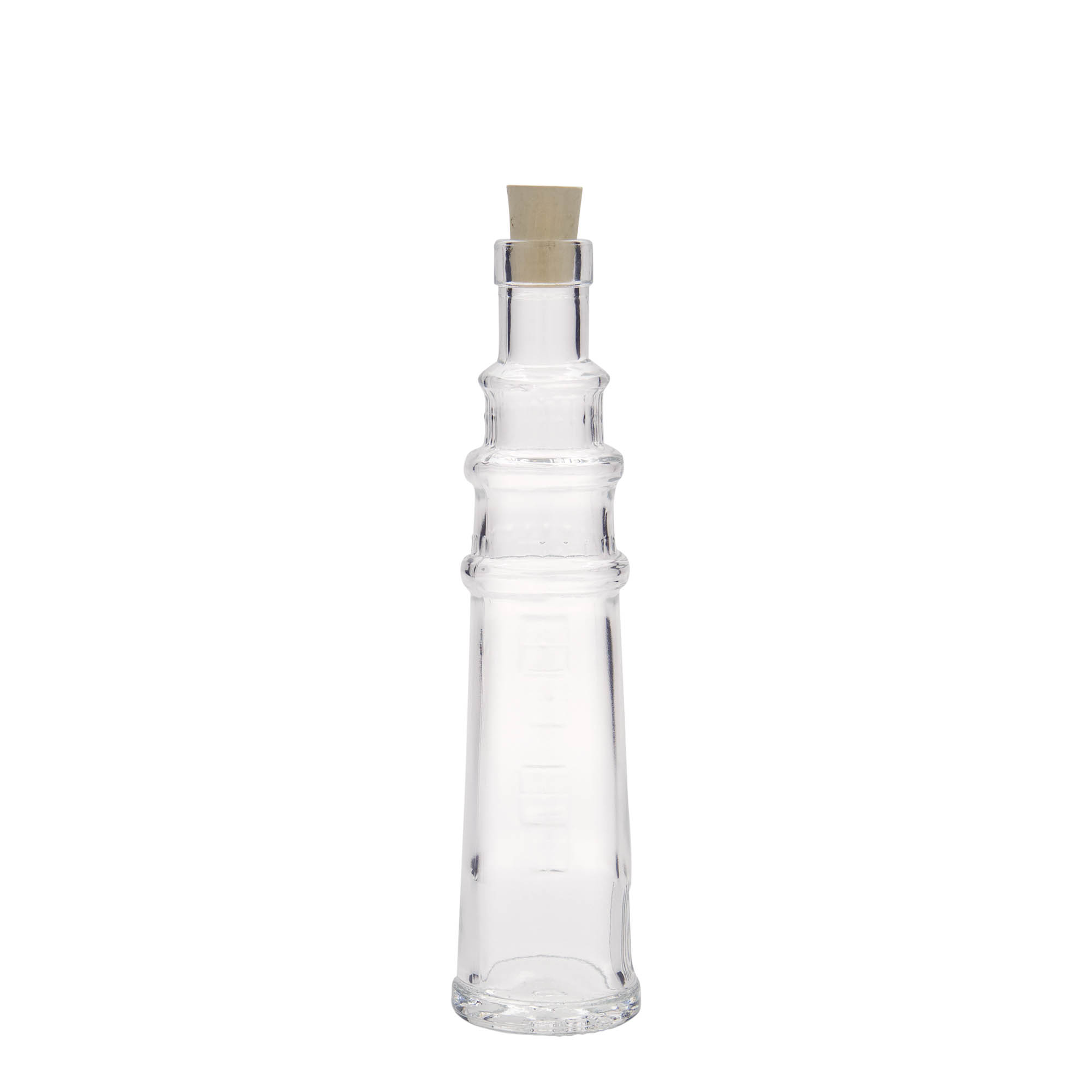 100 ml glazen fles 'Leuchtturm', opening: kurk 100 ml glazen fles 'Leuchtturm', opening: kurk