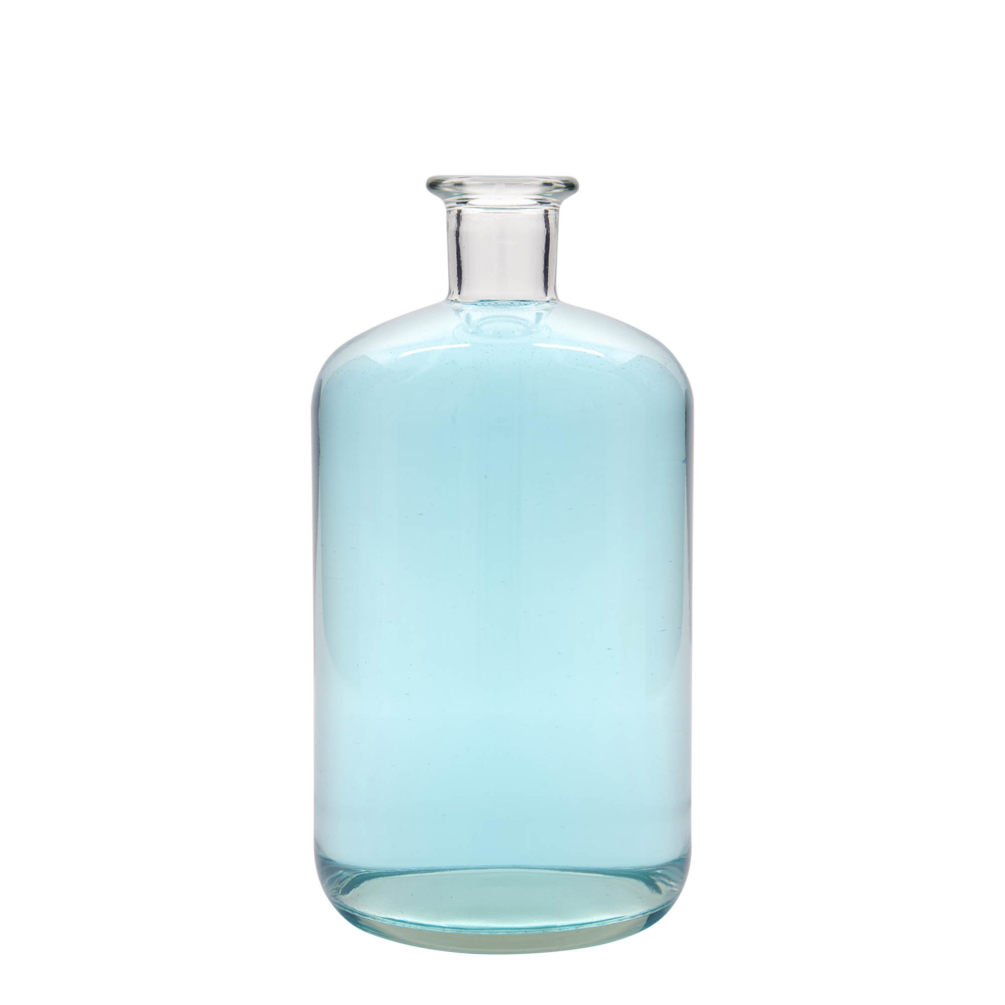 1.500 ml glazen apothekersfles, hals: kurk