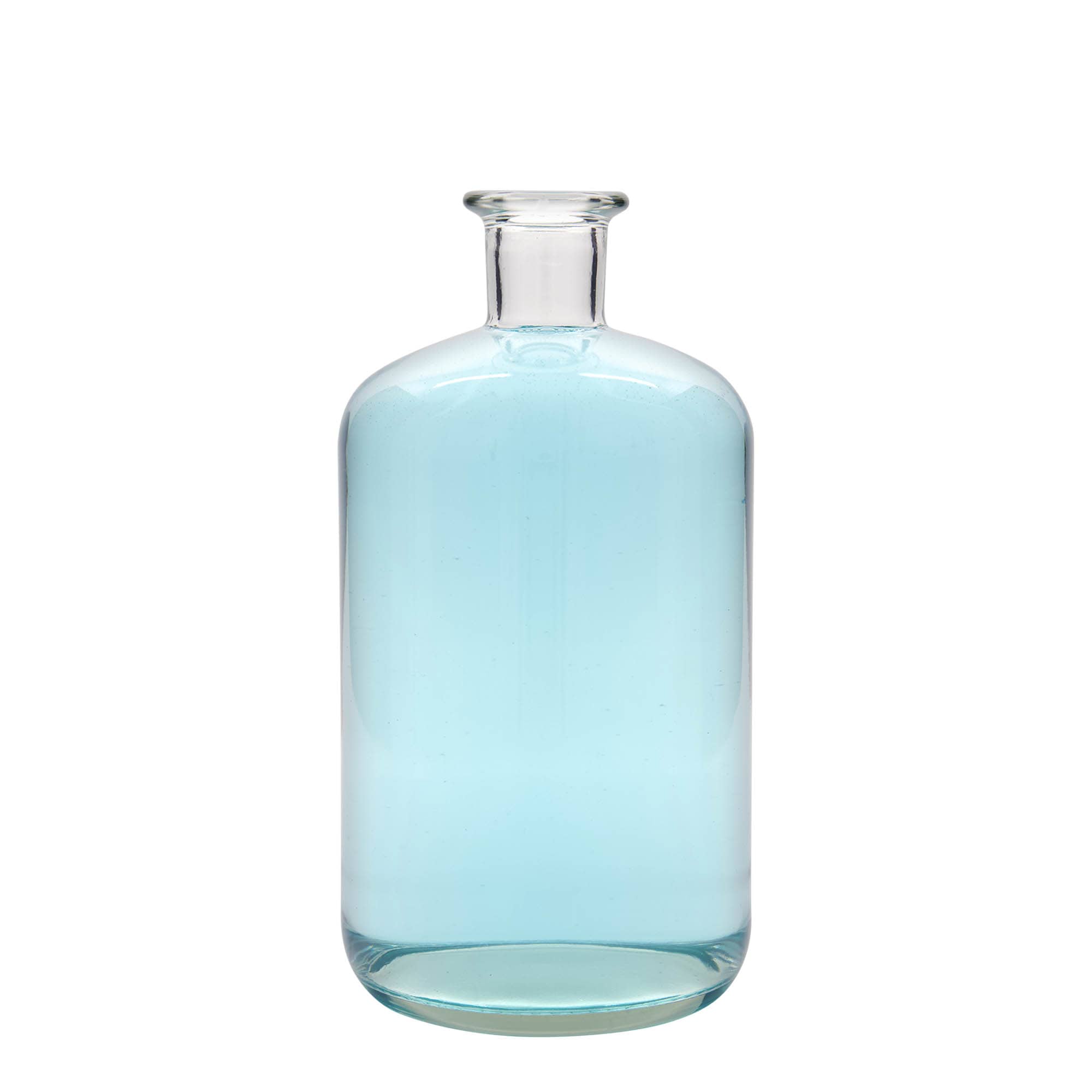 1.500 ml glazen apothekersfles, hals: kurk