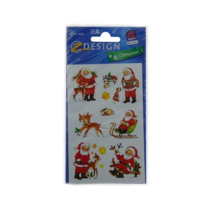 Zweckform Sticker 'Kerstman', papier, meerkleurig