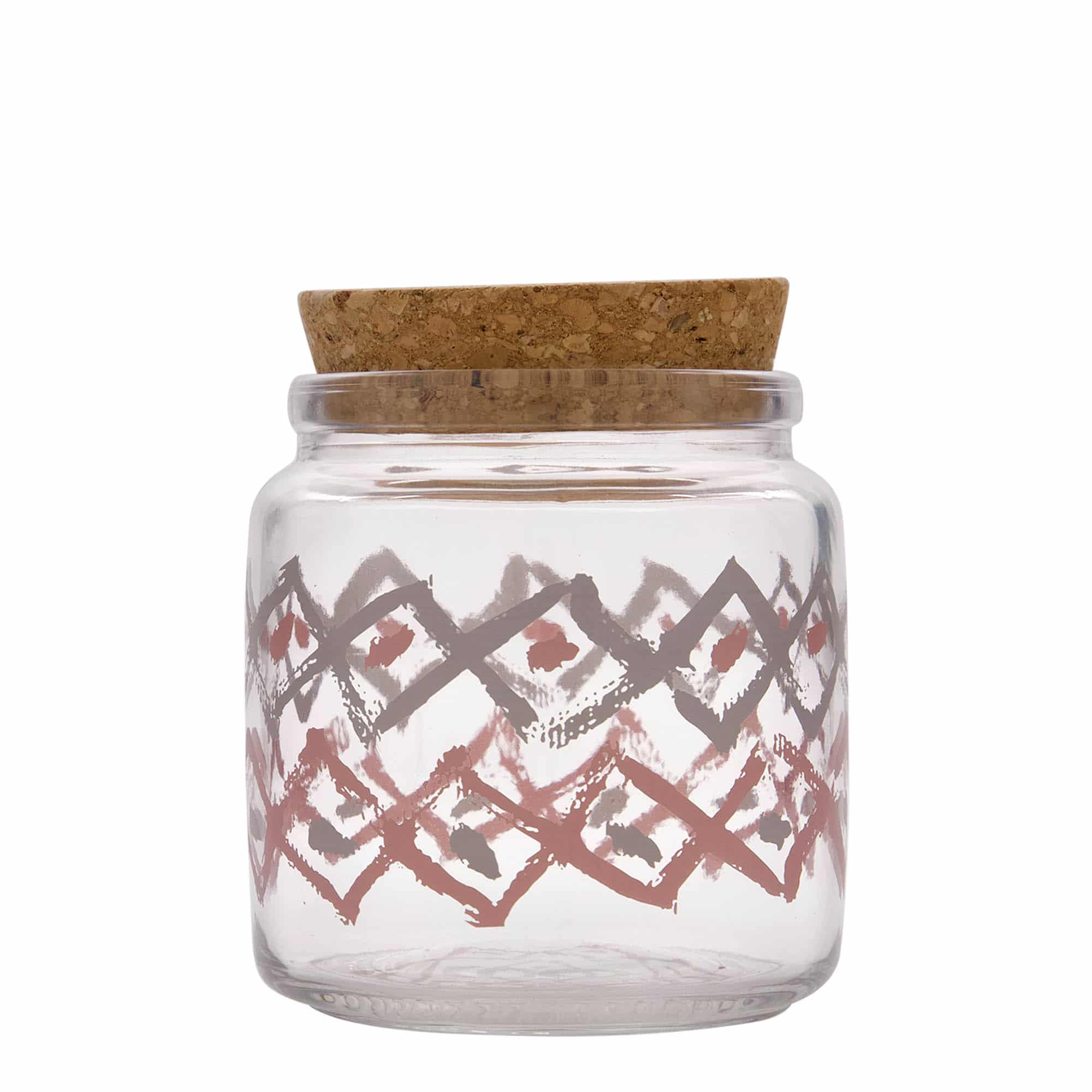 750 ml kurkglas 'Giara', motief: Manolibera rosa, monding: kurk