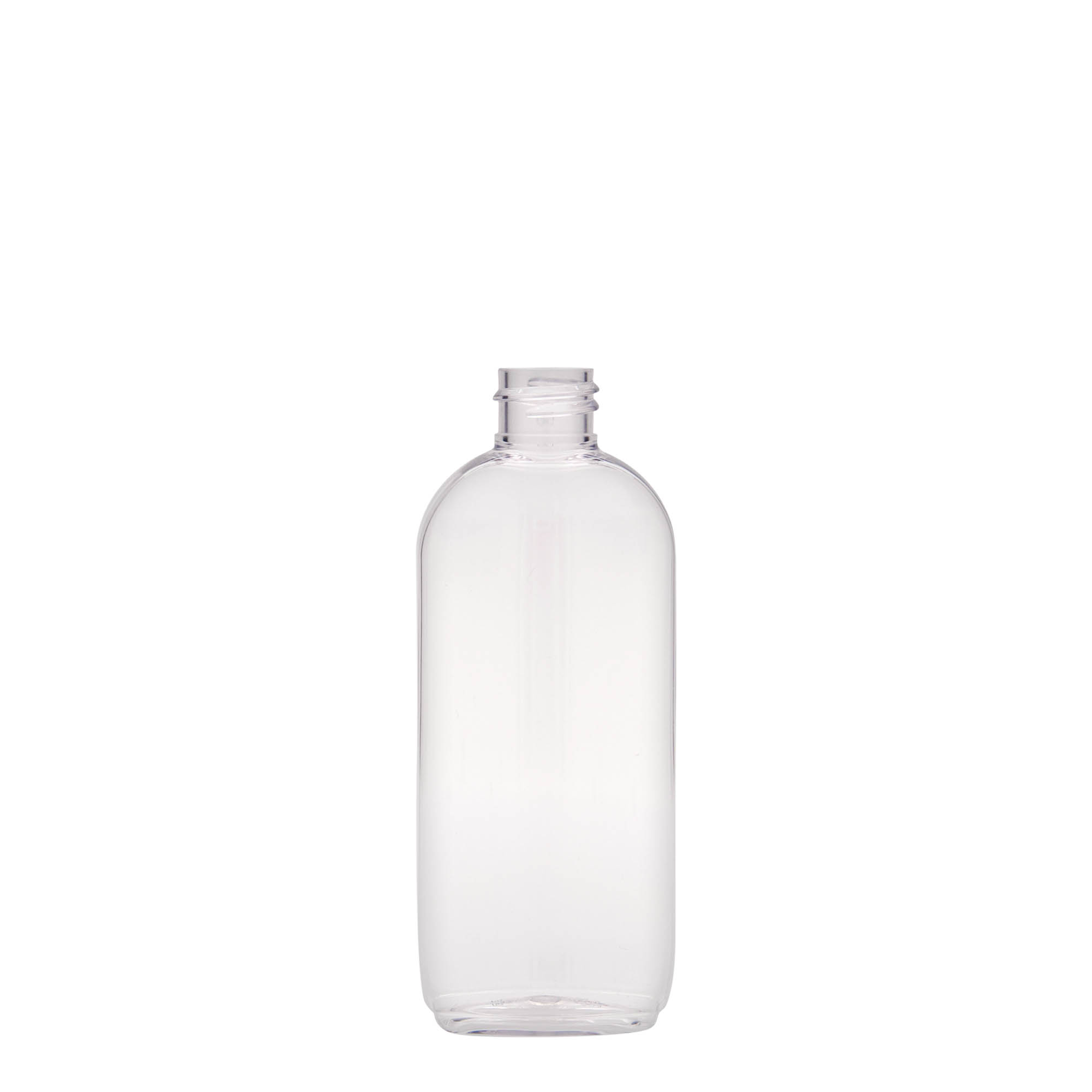 100 ml PET-fles 'Iris', ovaal, kunststof, hals: 20/410 100 ml PET-fles 'Iris', ovaal, kunststof, hals: 20/410