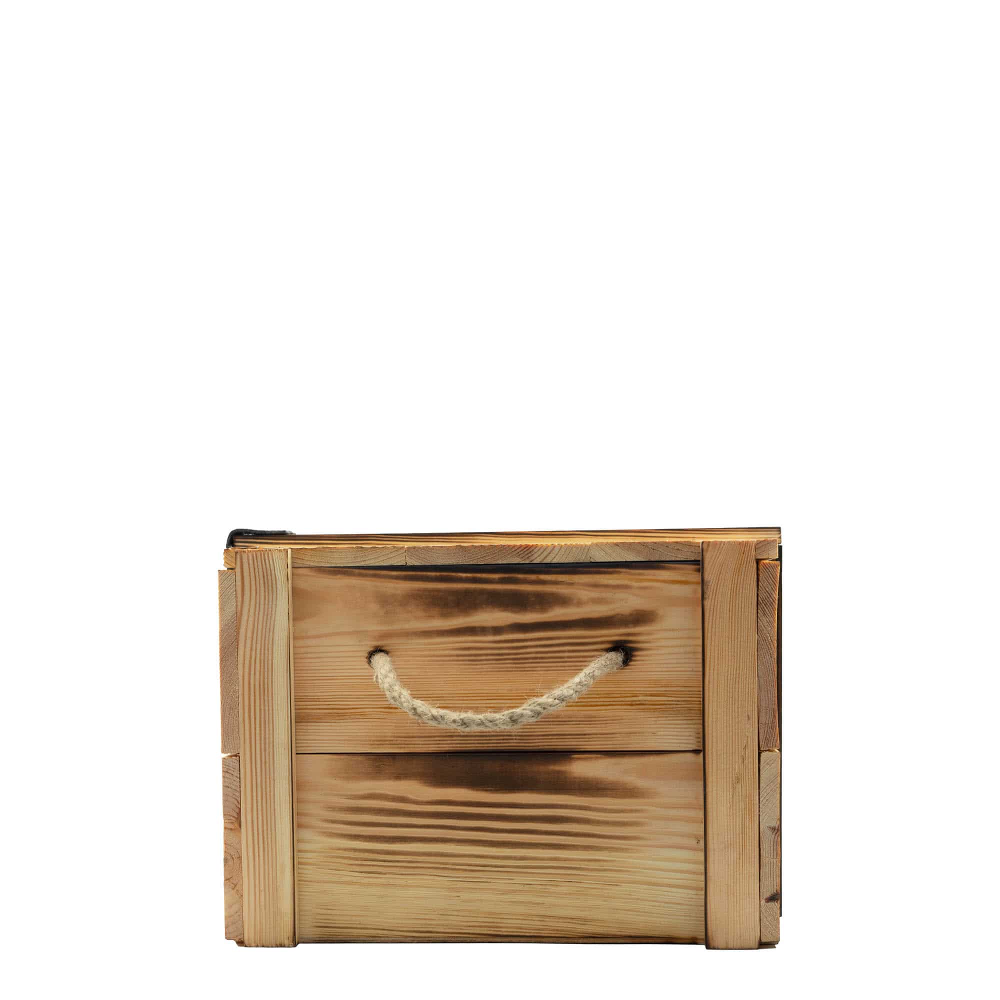 Wijnkist voor 6 flessen, rechthoekig, hout, beige Wijnkist voor 6 flessen, rechthoekig, hout, beige