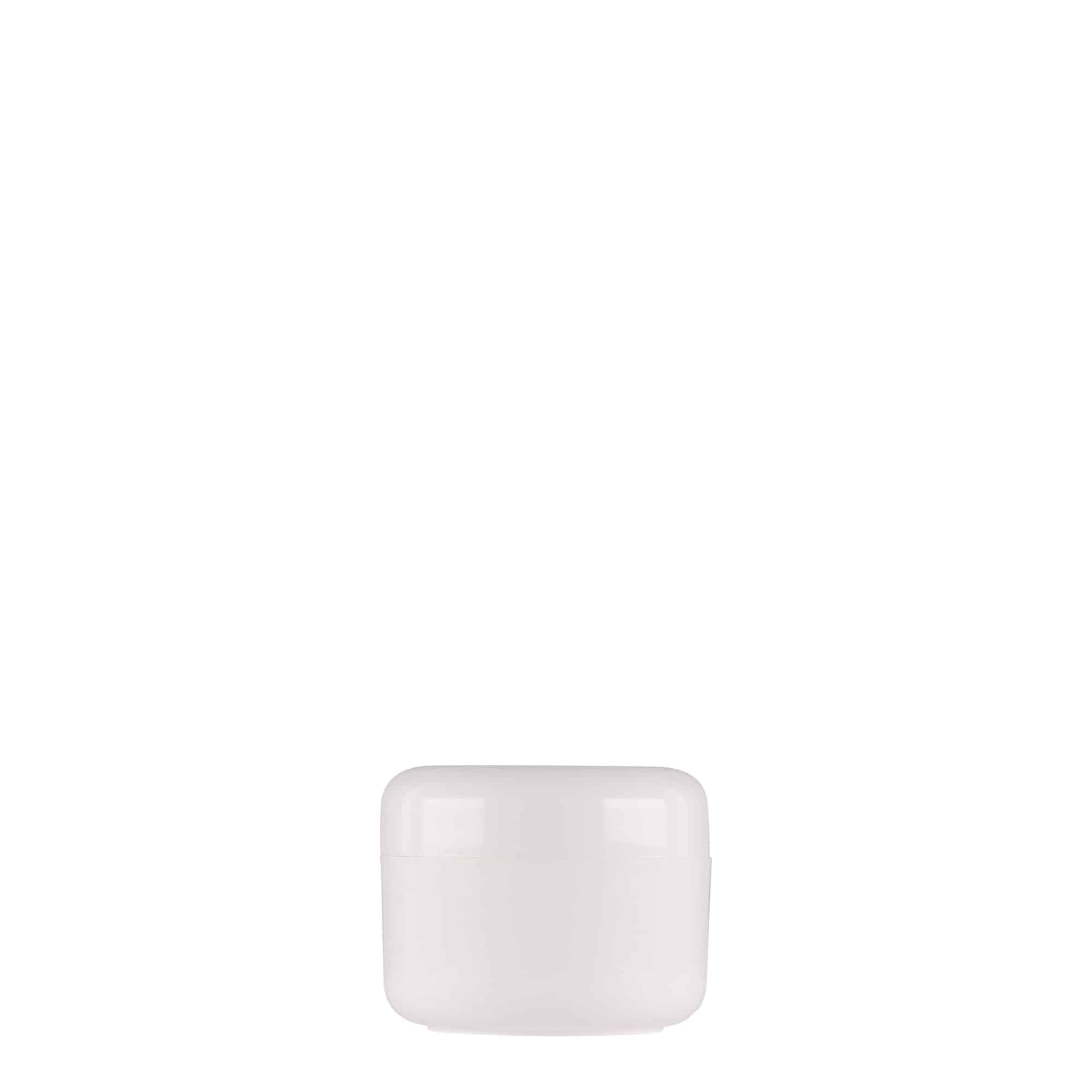 15 ml kunststofpot 'Bianca', PP, wit, opening: schroefdop