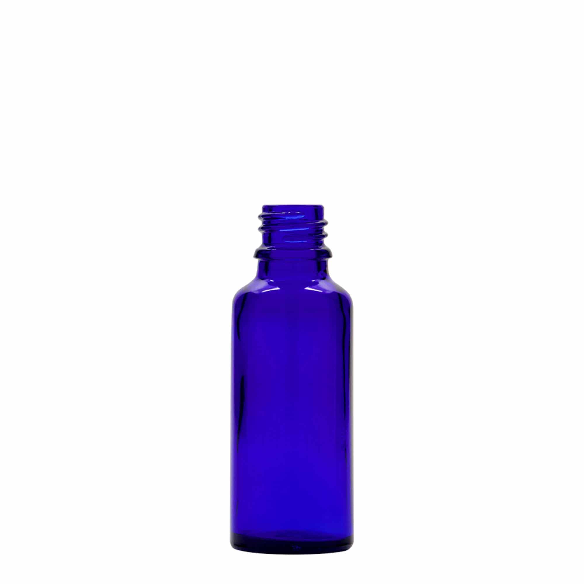 30 ml pipetflesje medicijn, glas, koningsblauw-rood, monding: DIN 18 30 ml pipetflesje medicijn, glas, koningsblauw-rood, monding: DIN 18