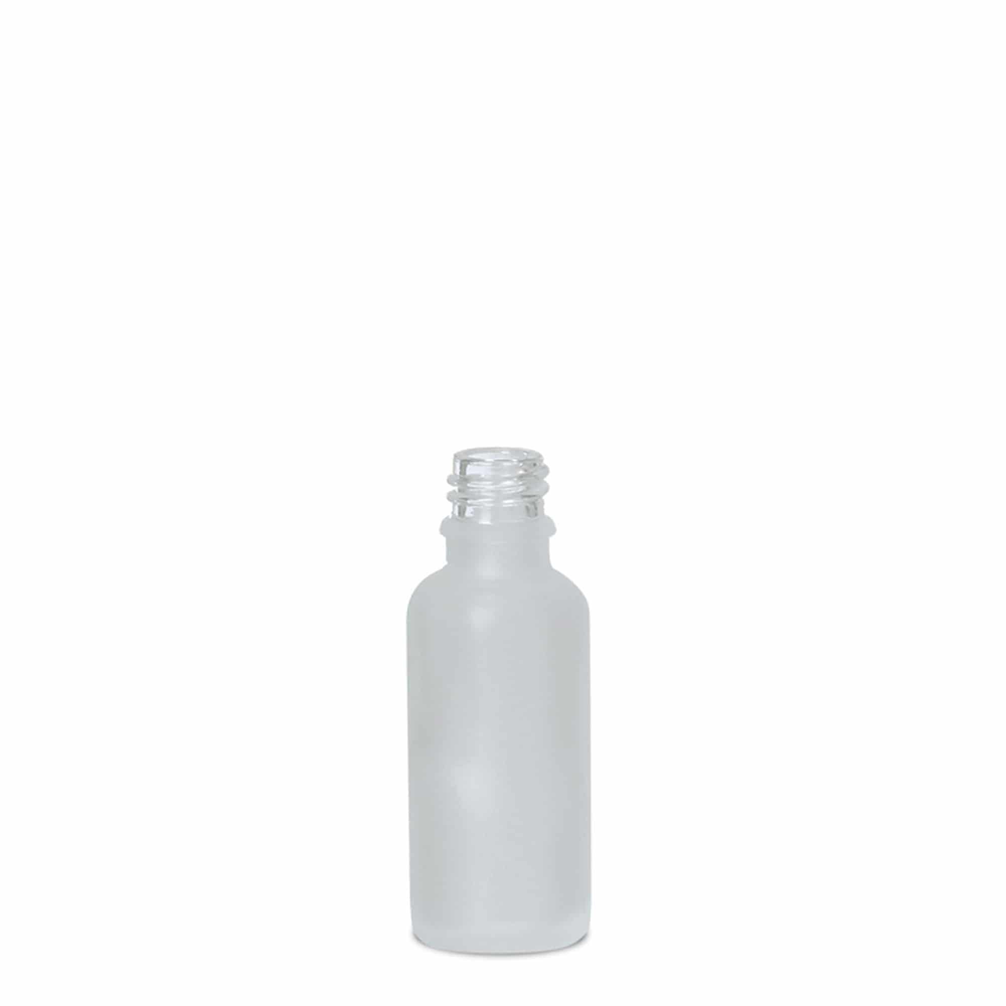 30 ml medicijnflesje, glas, geëtst, opening: DIN 18