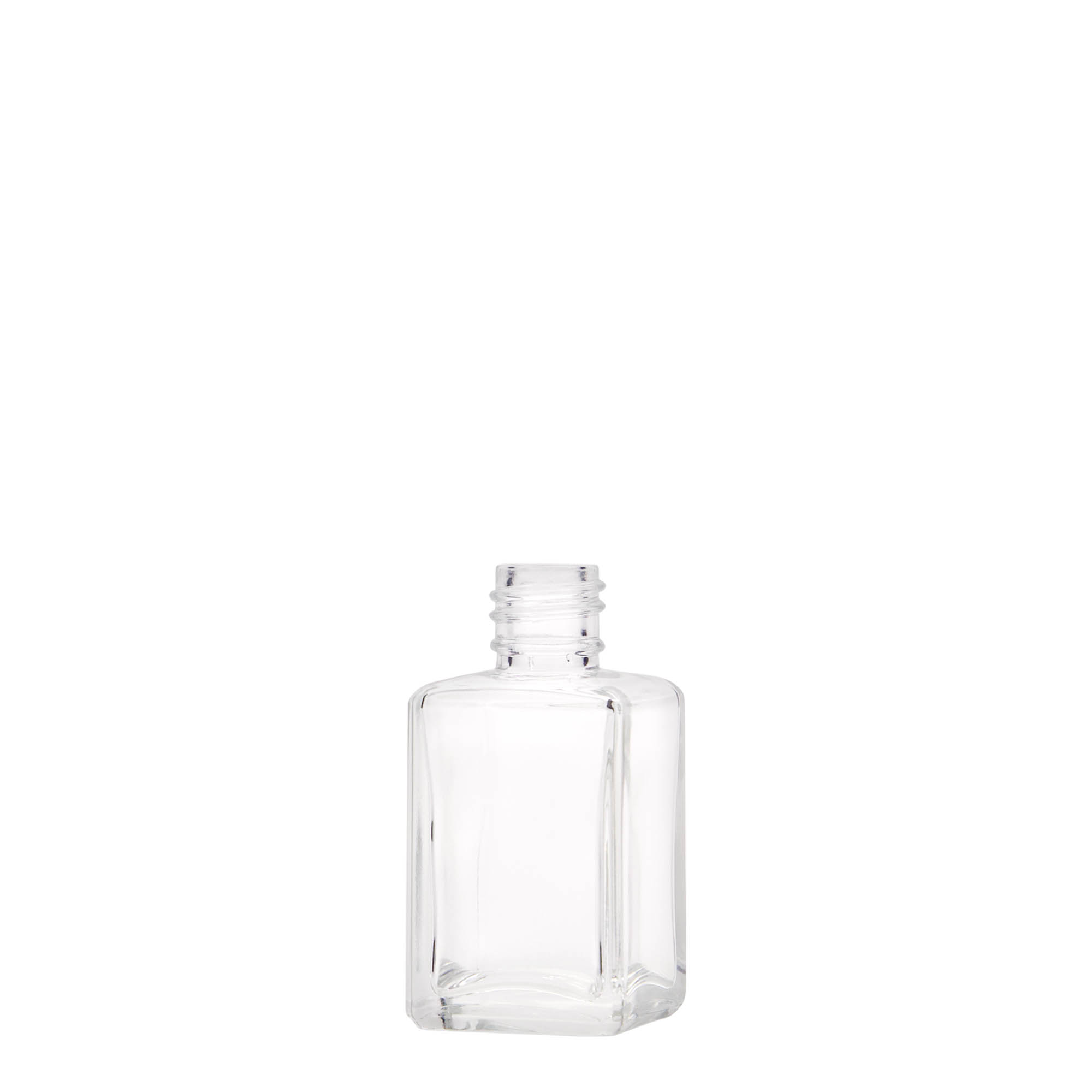 30 ml glazen fles 'Tamme', vierkant, opening: PP 18 30 ml glazen fles 'Tamme', vierkant, opening: PP 18