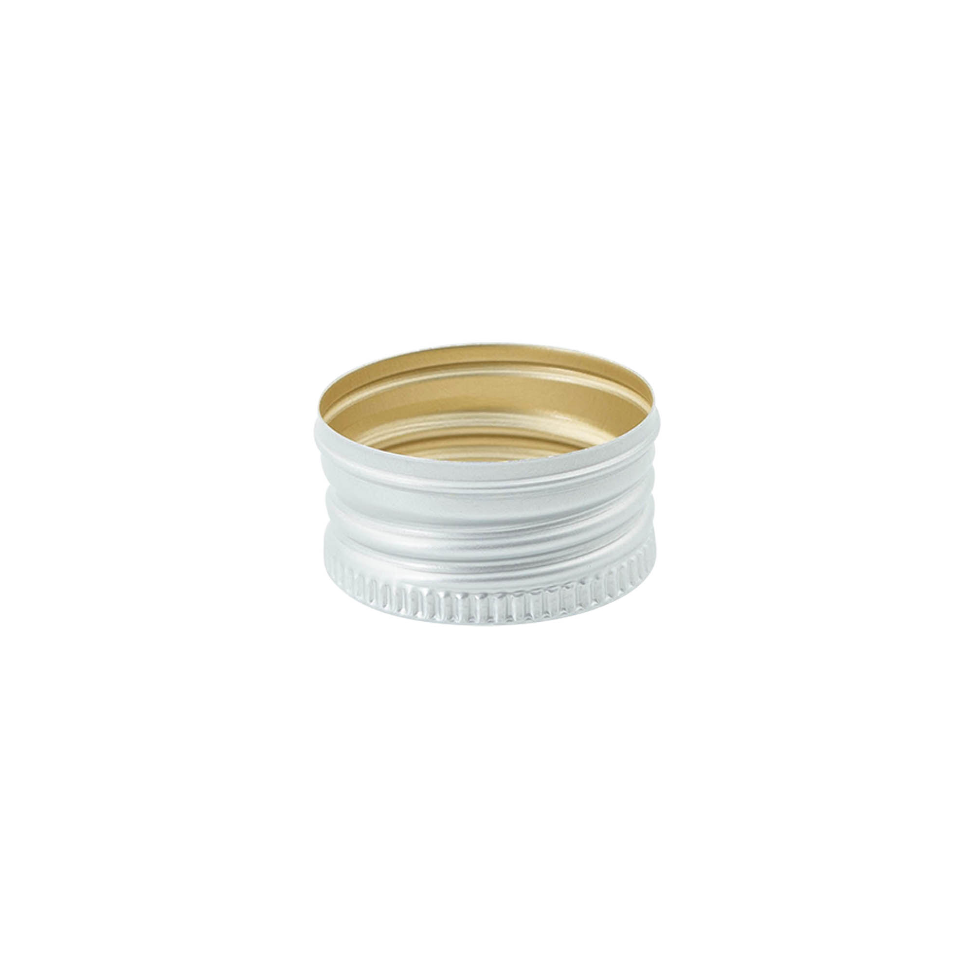 Schroefdop, metaal, zilver, voor mondstuk: PP 31,5