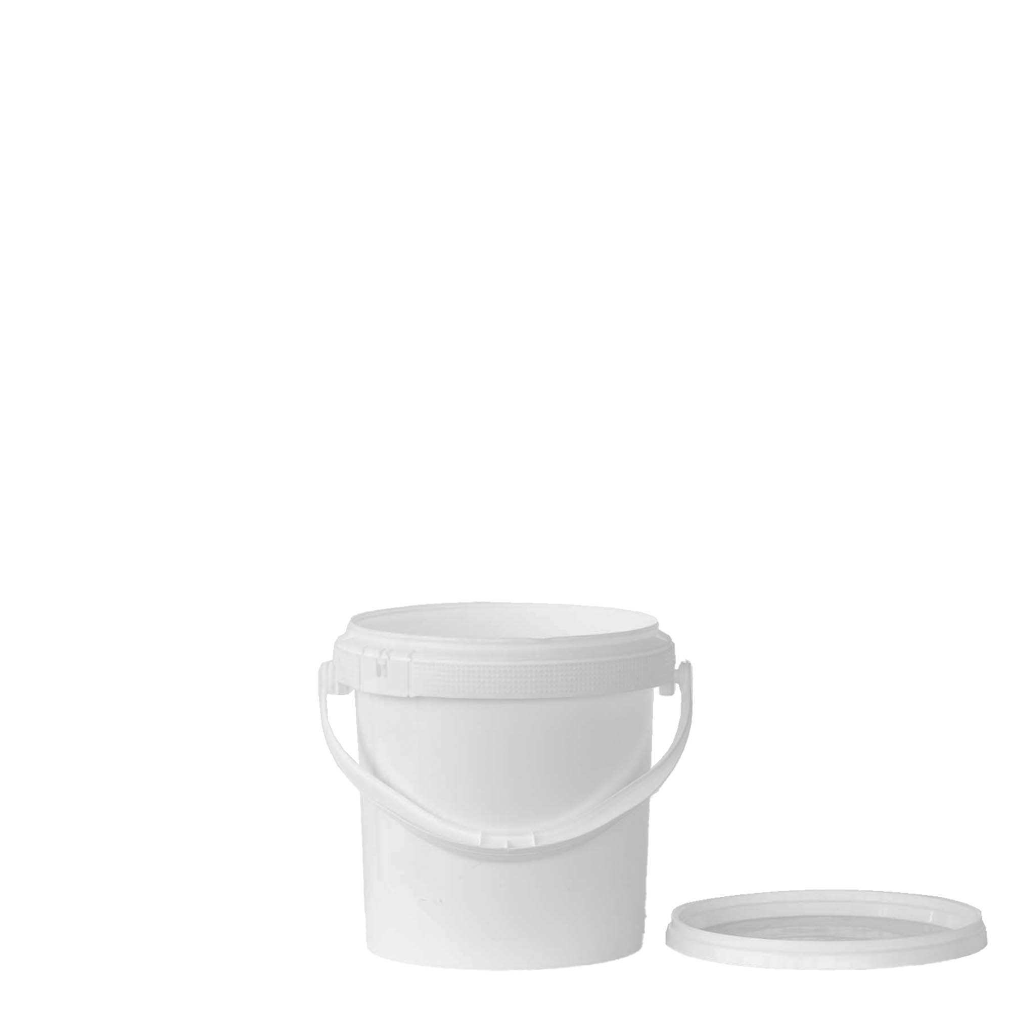 1 l emmer, PP-kunststof, wit