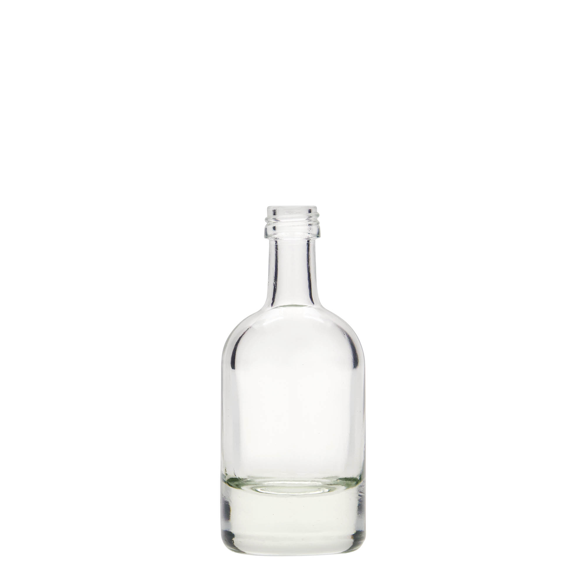 50 ml glazen fles 'Linea Uno', mondstuk: PP 18 50 ml glazen fles 'Linea Uno', mondstuk: PP 18
