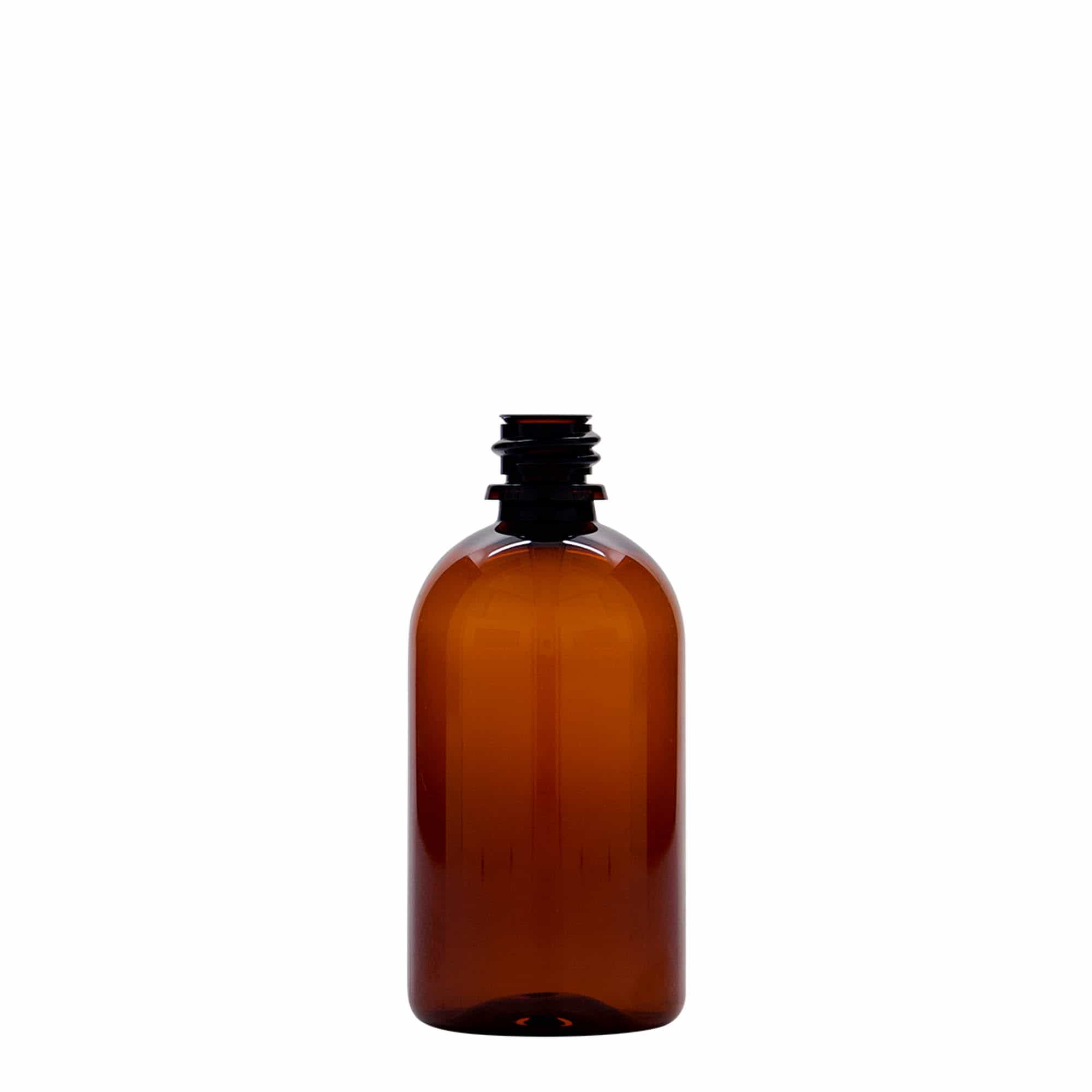100 ml PET-medische fles 'Easy Living', bruin, kunststof, opening: DIN 18