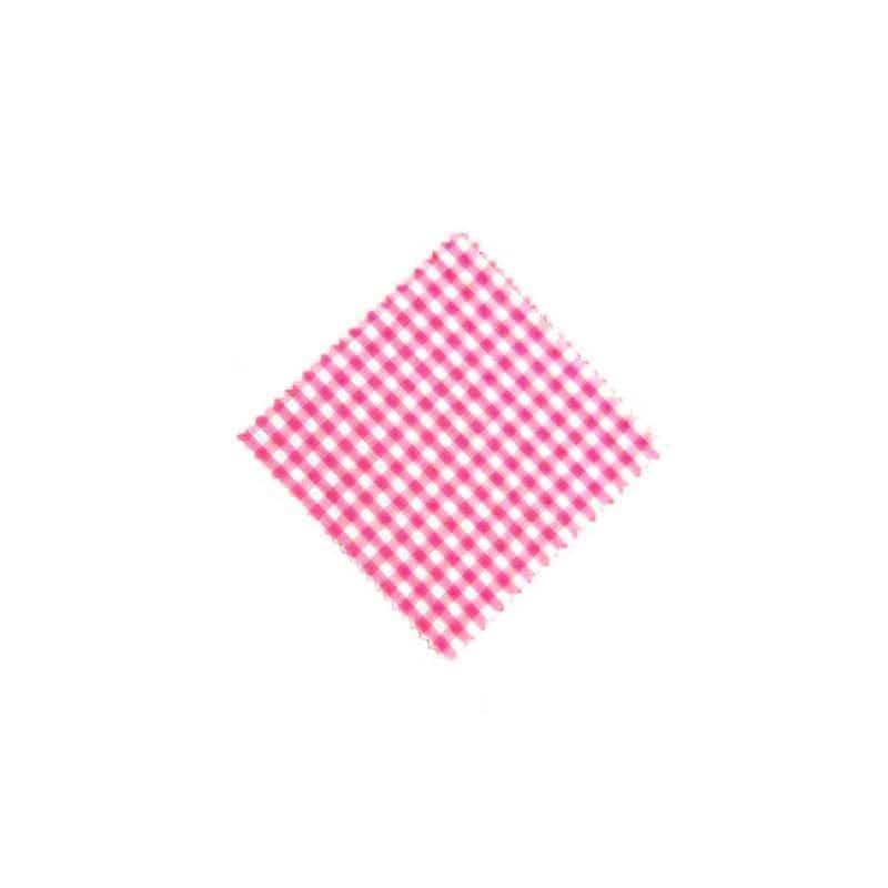 Stoffen lapje voor potten, geruit, 12x12, vierkant, textiel, roze, monding: TO38-TO53 Stoffen lapje voor potten, geruit, 12x12, vierkant, textiel, roze, monding: TO38-TO53