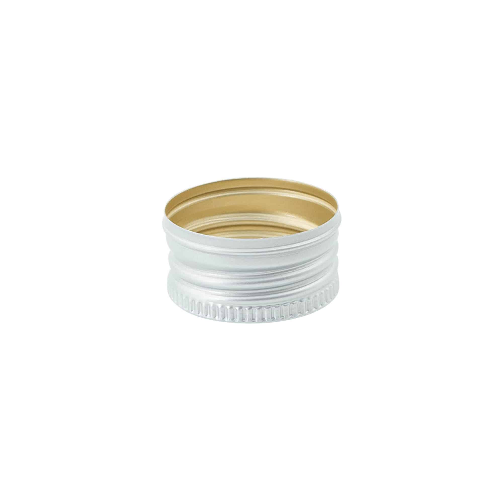 Schroefdop, metaal, zilver, voor mondstuk: PP 31,5