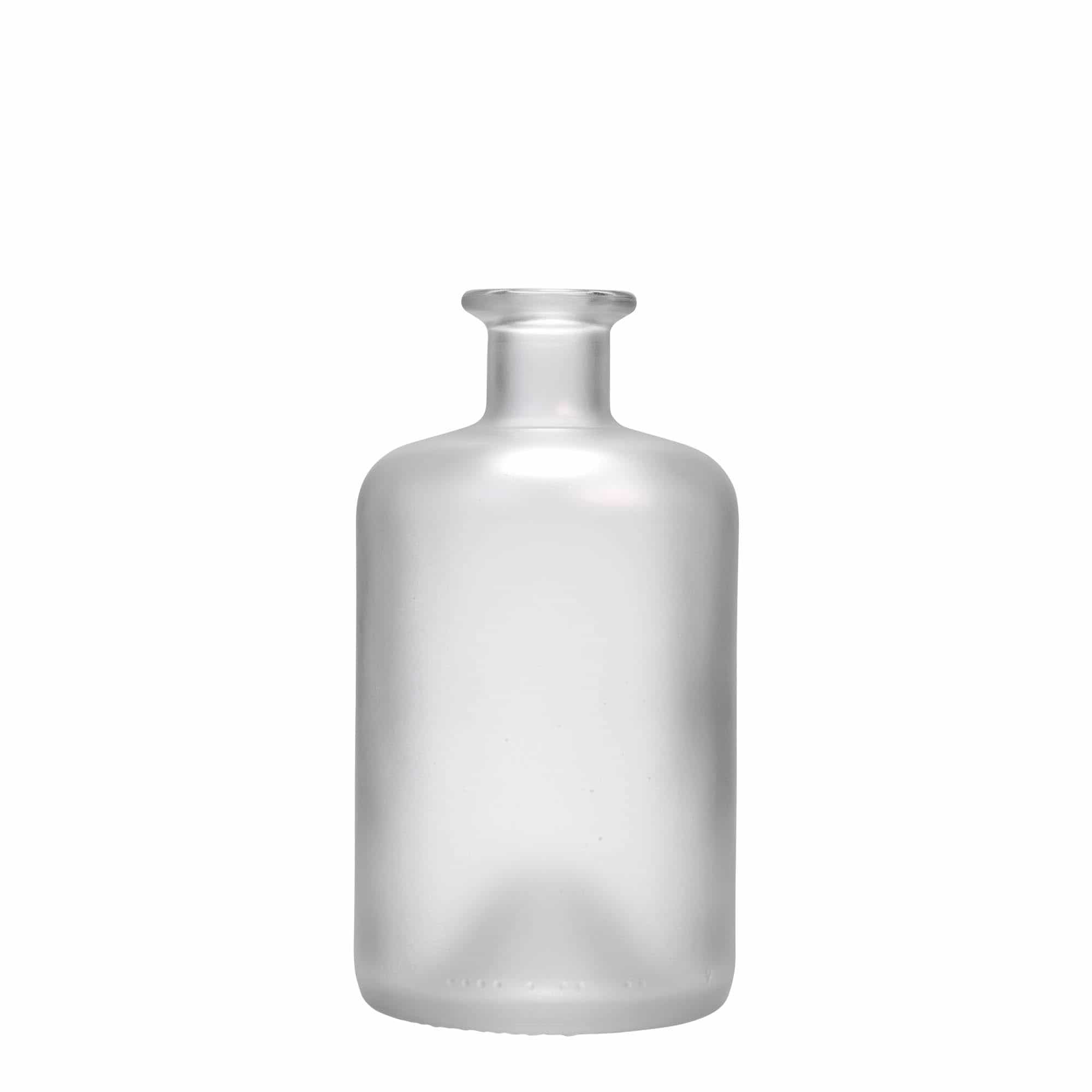 Glazen fles Apotheker, 500 ml, gematteerd, monding: kurk Glazen fles Apotheker, 500 ml, gematteerd, monding: kurk