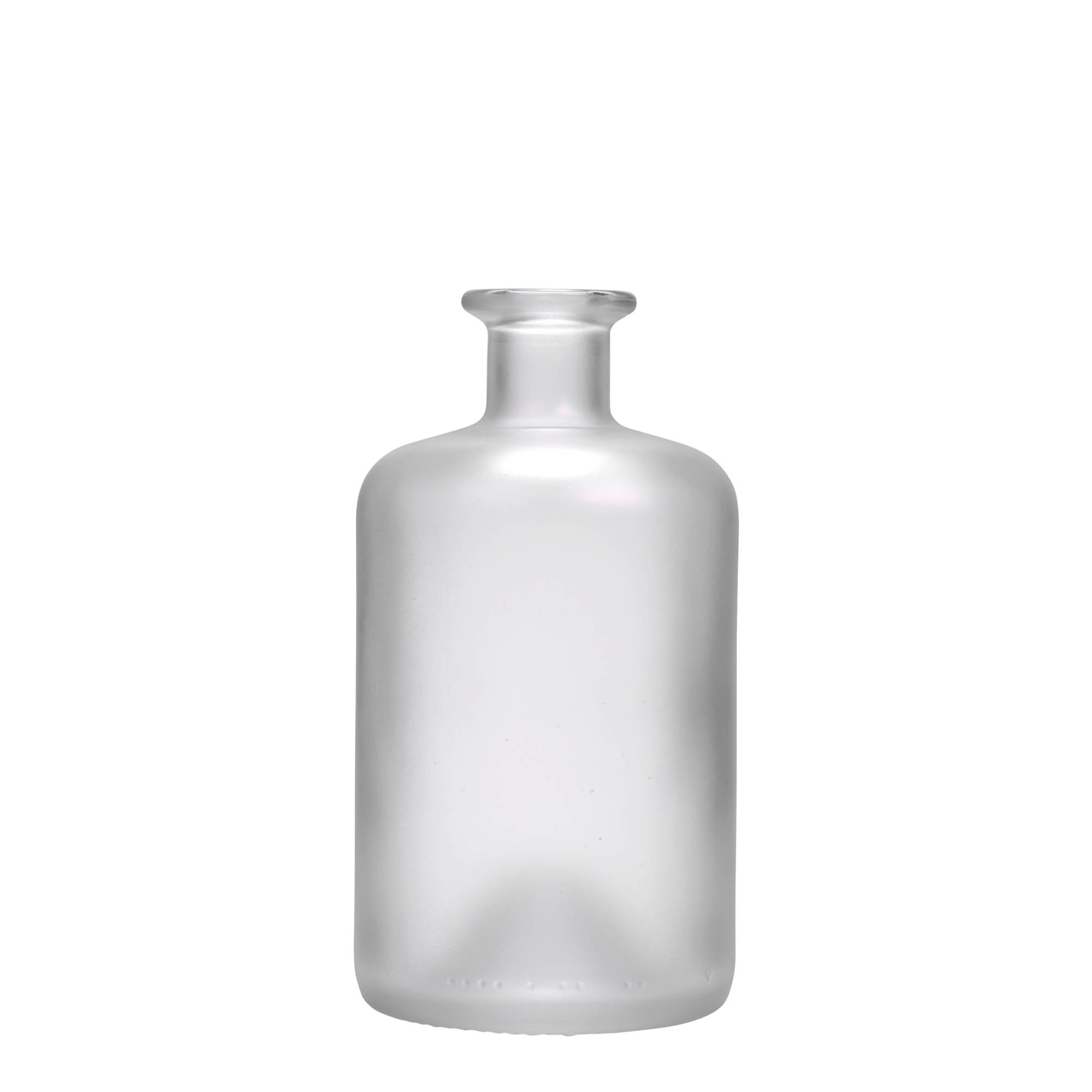 500 ml glazen apothekersfles, geëtst, opening: kurk 500 ml glazen apothekersfles, geëtst, opening: kurk