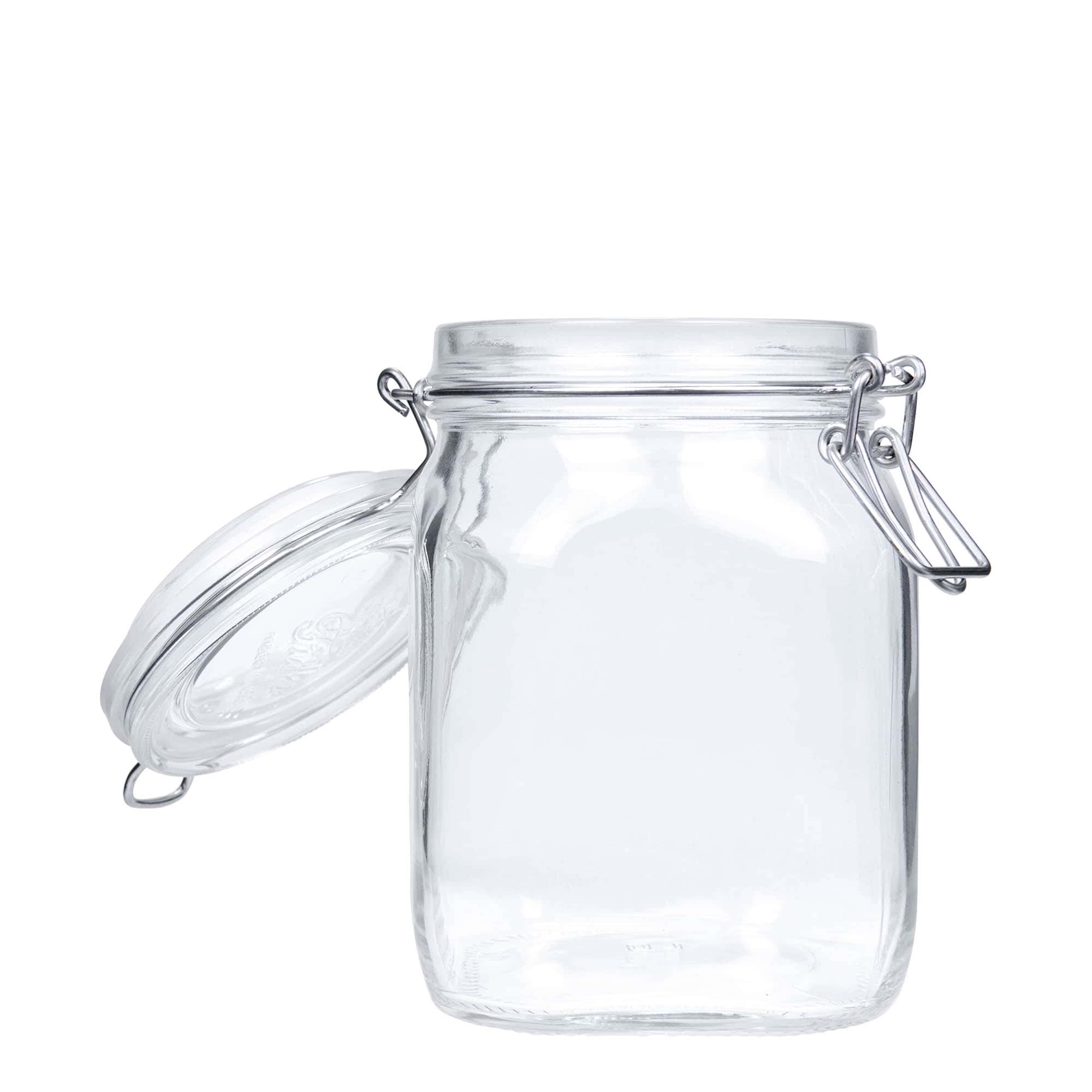 1.000 ml beugelfles 'Fido', vierkant, opening: beugelsluiting