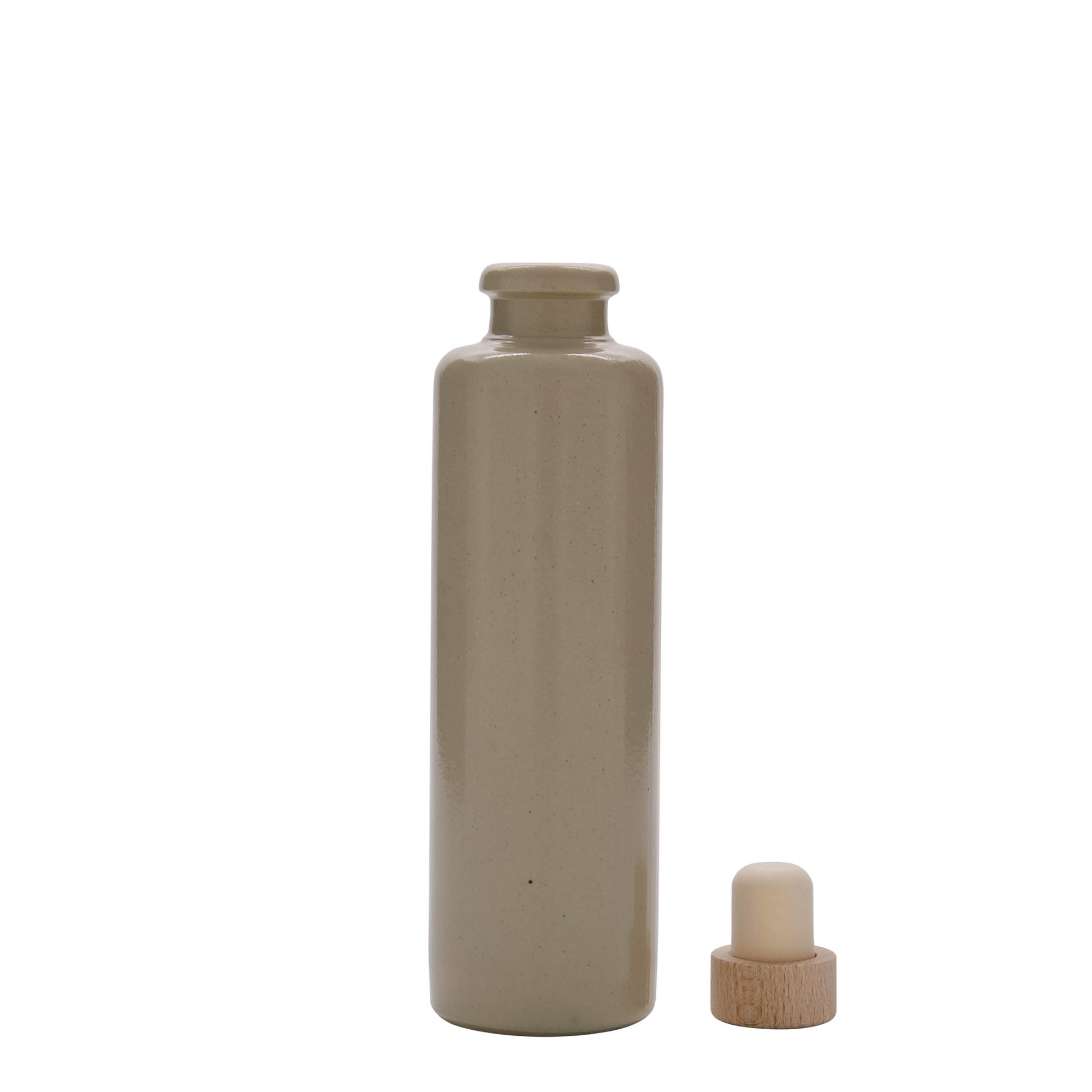 200 ml Tonkruik, steengoed, beige, opening: kurk