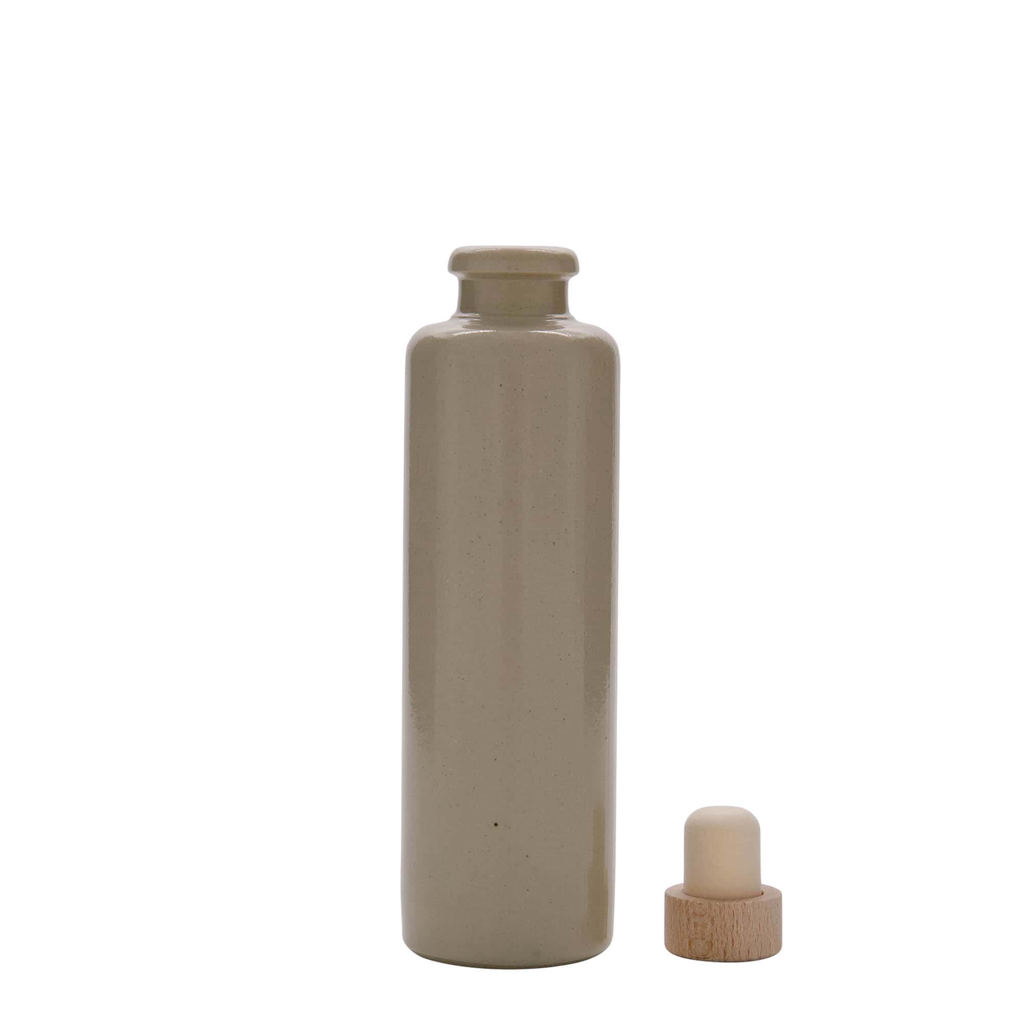 200 ml Tonkruik, steengoed, beige, opening: kurk