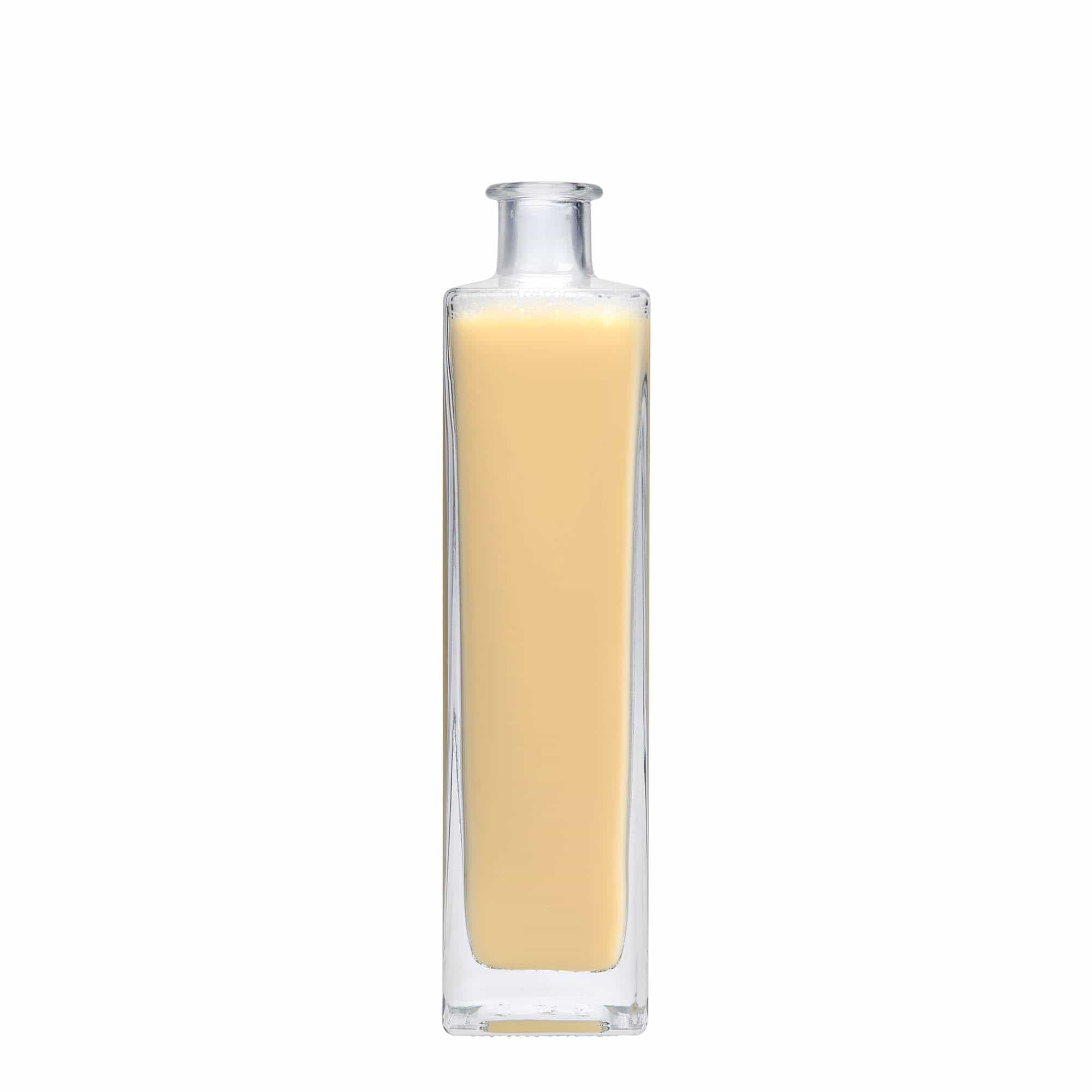 500 ml glazen fles 'Rafaello', vierkant, opening: kurk