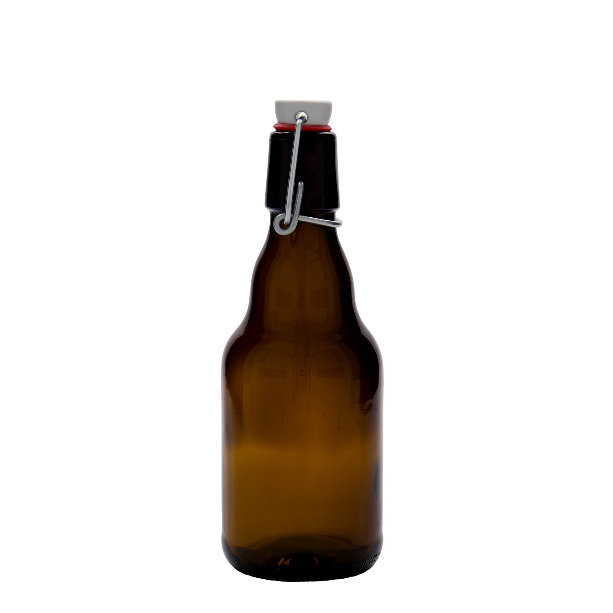 330 ml bierfles 'Steinie', glas, bruin, opening: beugelsluiting 330 ml bierfles 'Steinie', glas, bruin, opening: beugelsluiting