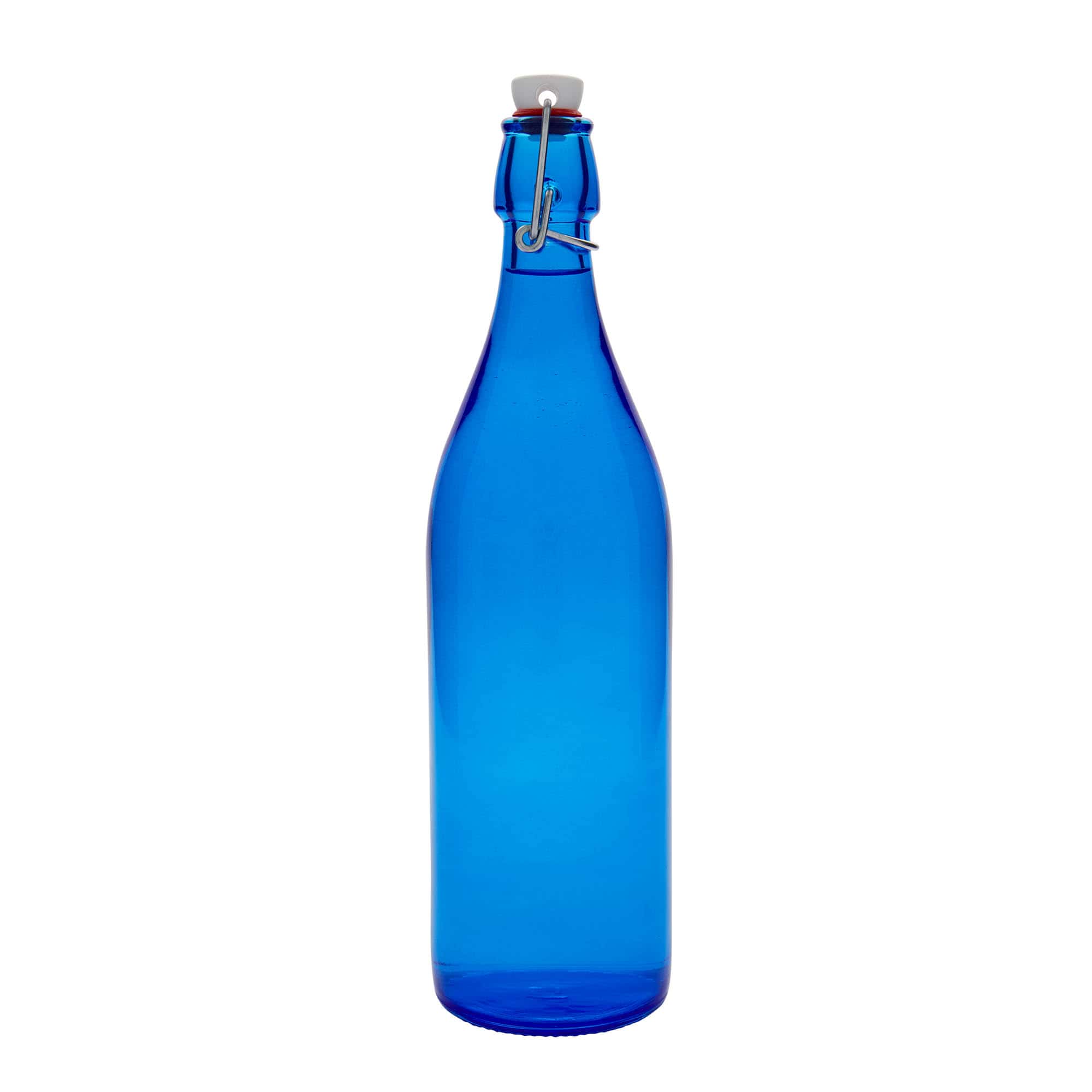 1.000 ml glazen fles 'Giara', blauw, opening: beugelsluiting 1.000 ml glazen fles 'Giara', blauw, opening: beugelsluiting