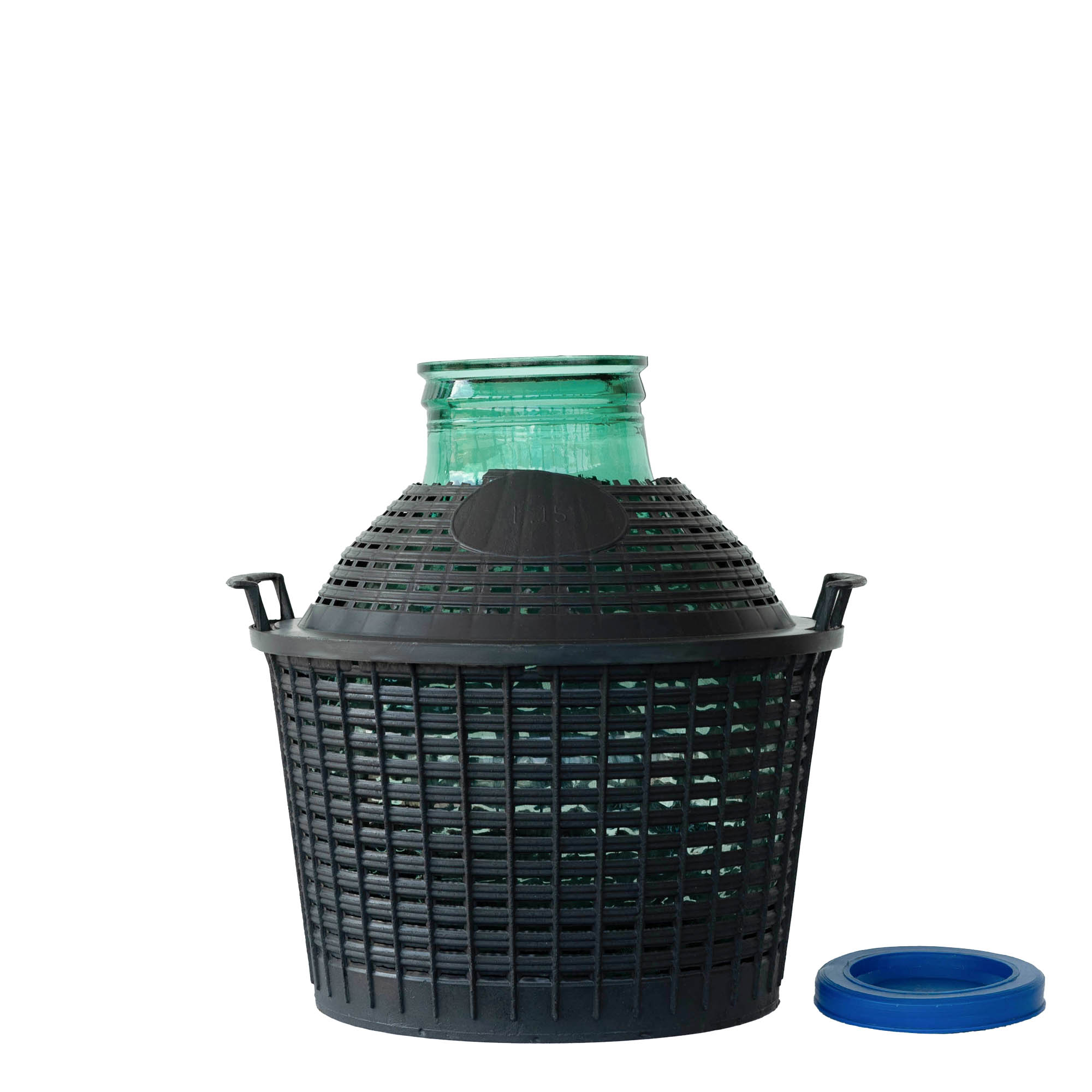 15 l ballonfles brede hals, glas, monding: opzetdeksel 15 l ballonfles brede hals, glas, monding: opzetdeksel