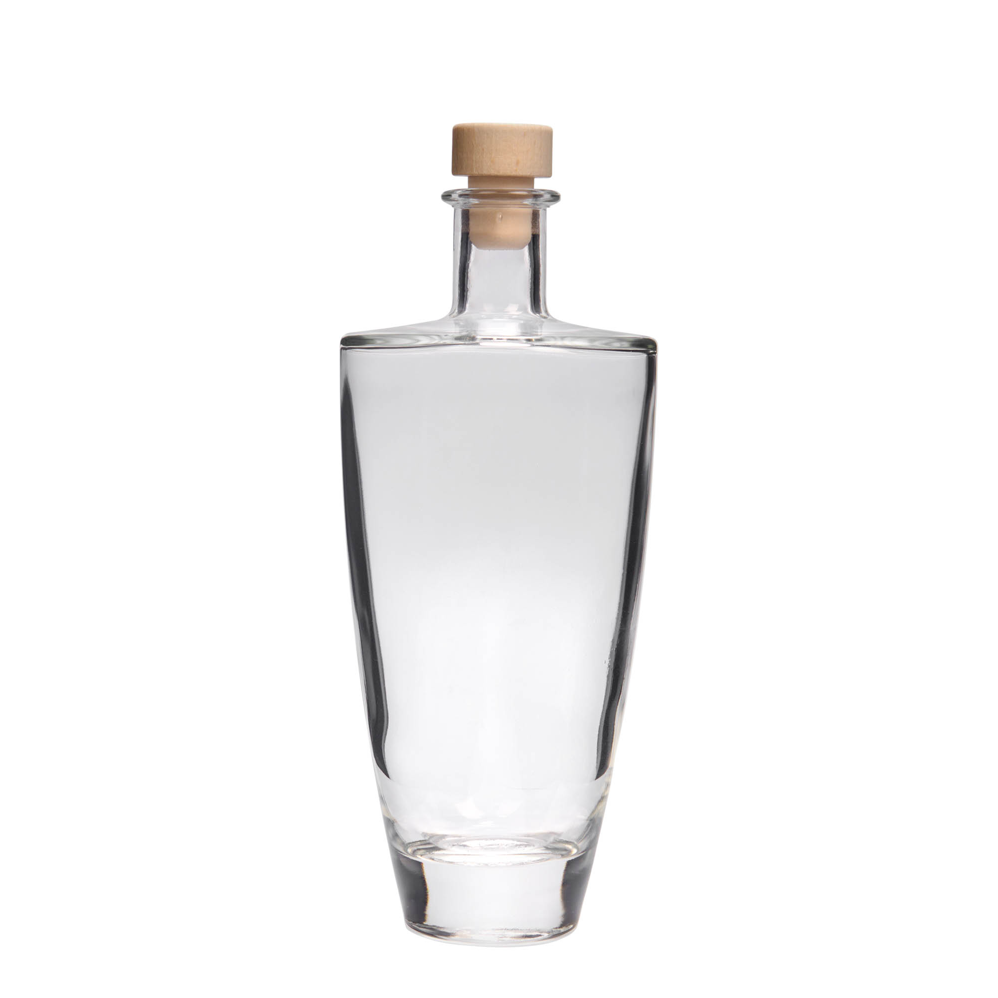 500 ml glazen fles 'Vanessa', ovaal, opening: kurk 500 ml glazen fles 'Vanessa', ovaal, opening: kurk
