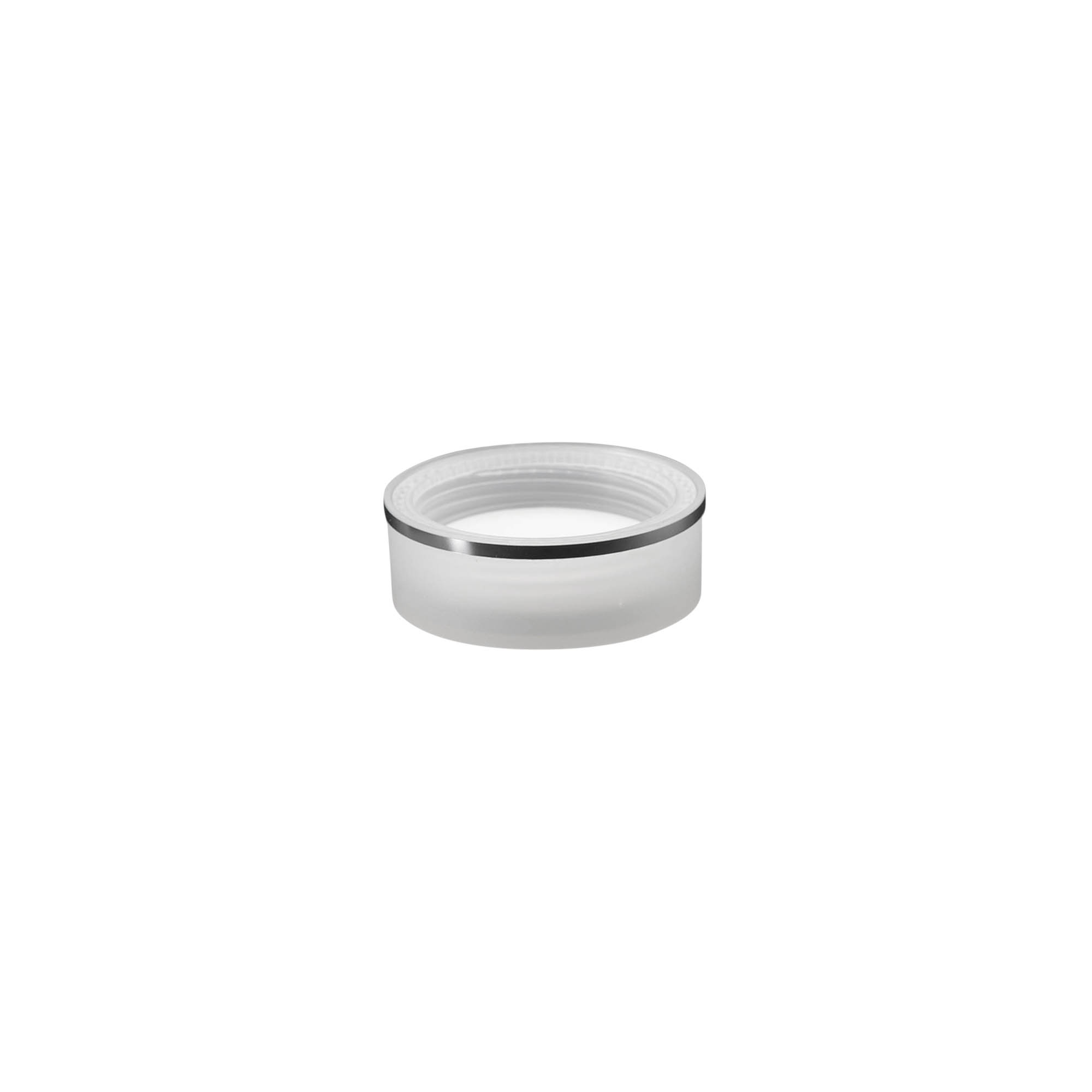 Schroefdop 'Clear/Platin Edition', PP-kunststof, wit, voor monding: 45/2P