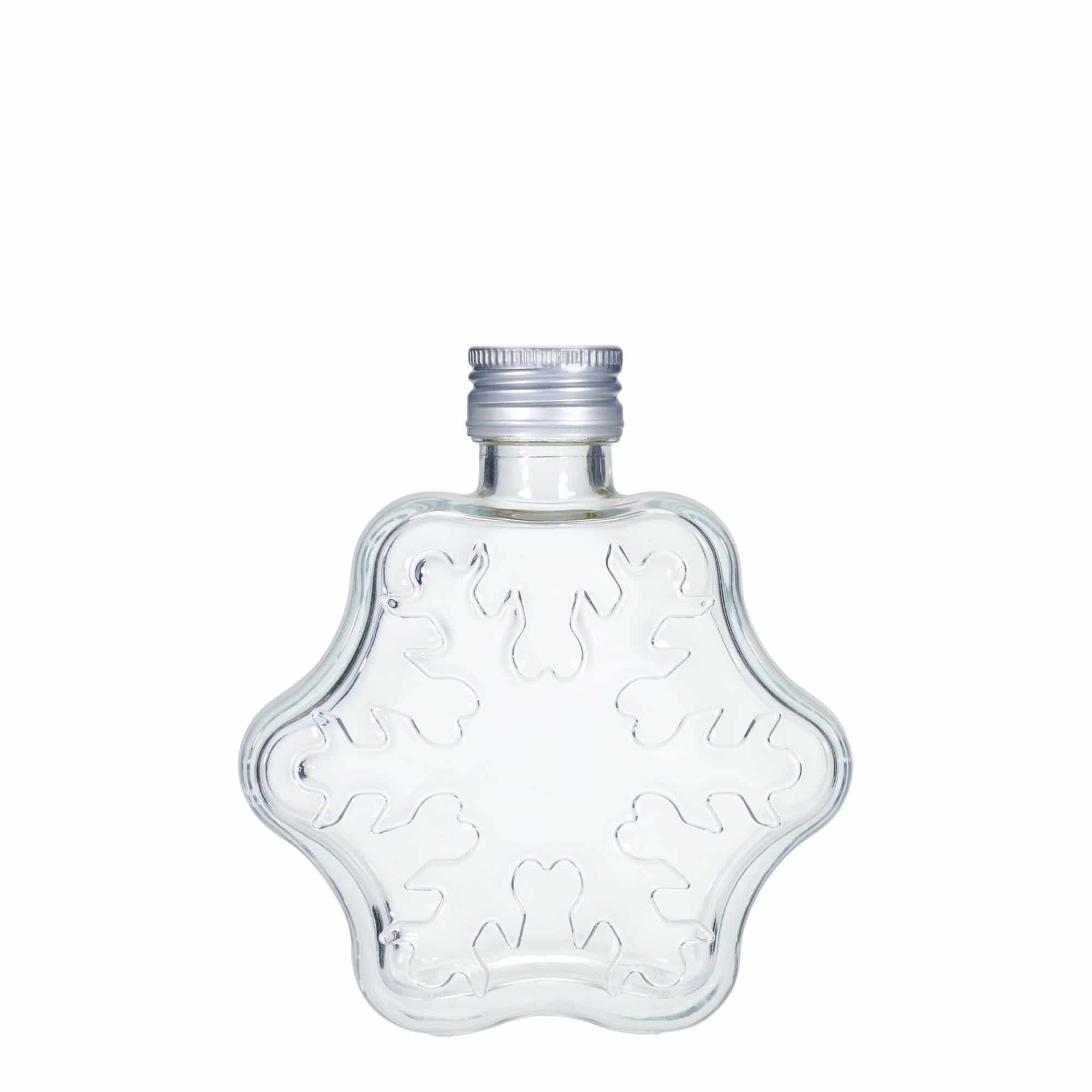 200 ml glazen fles 'Sneeuwvlok', monding: PP 28