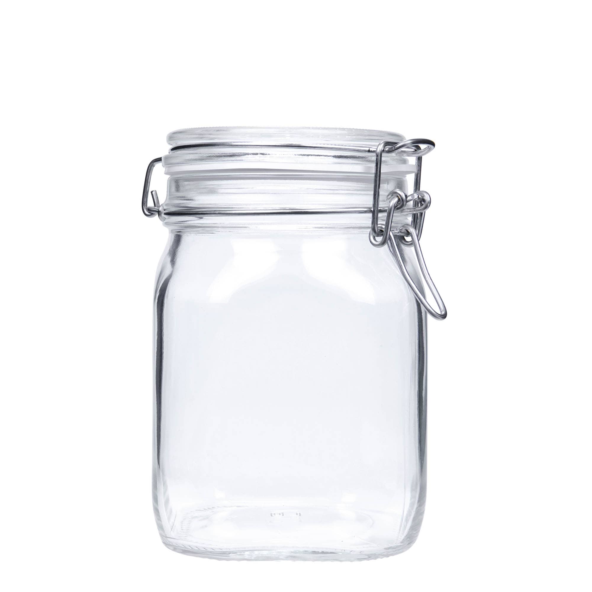 1.000 ml beugelfles 'Fido', vierkant, opening: beugelsluiting