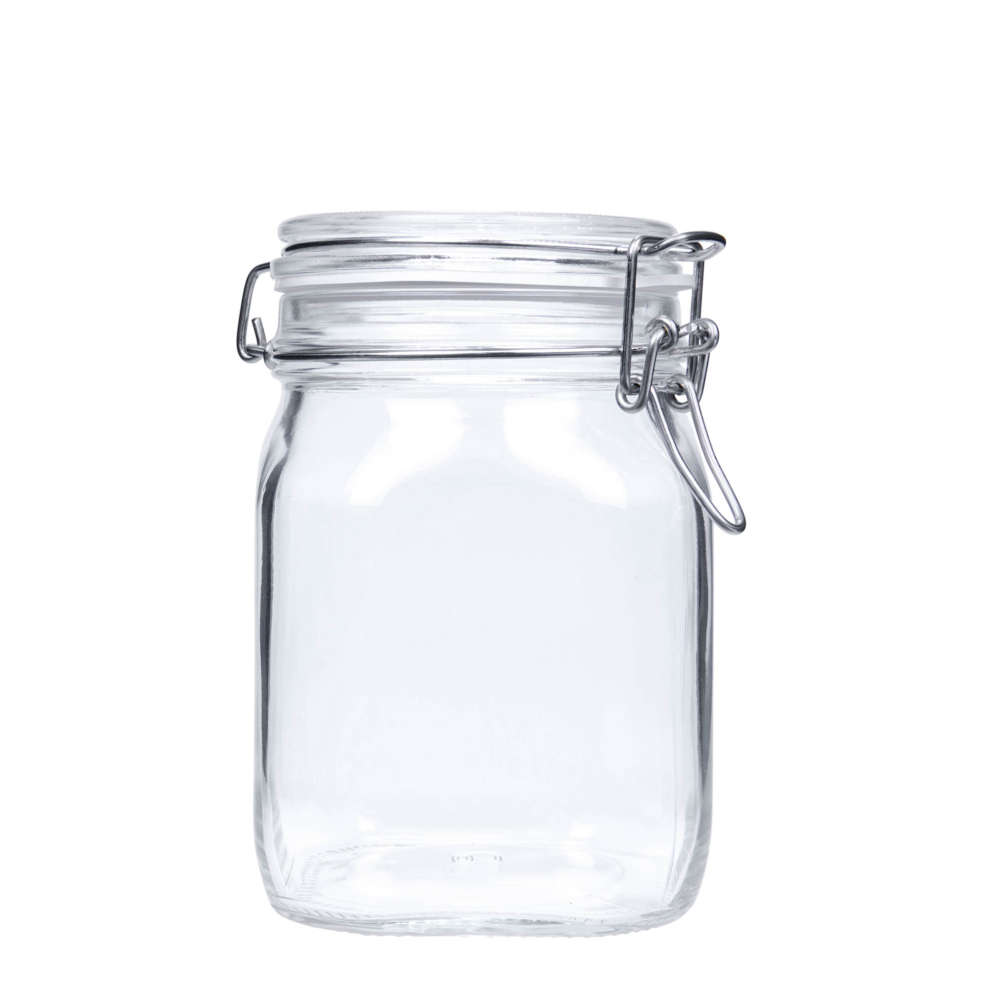 1.000 ml beugelfles 'Fido', vierkant, opening: beugelsluiting