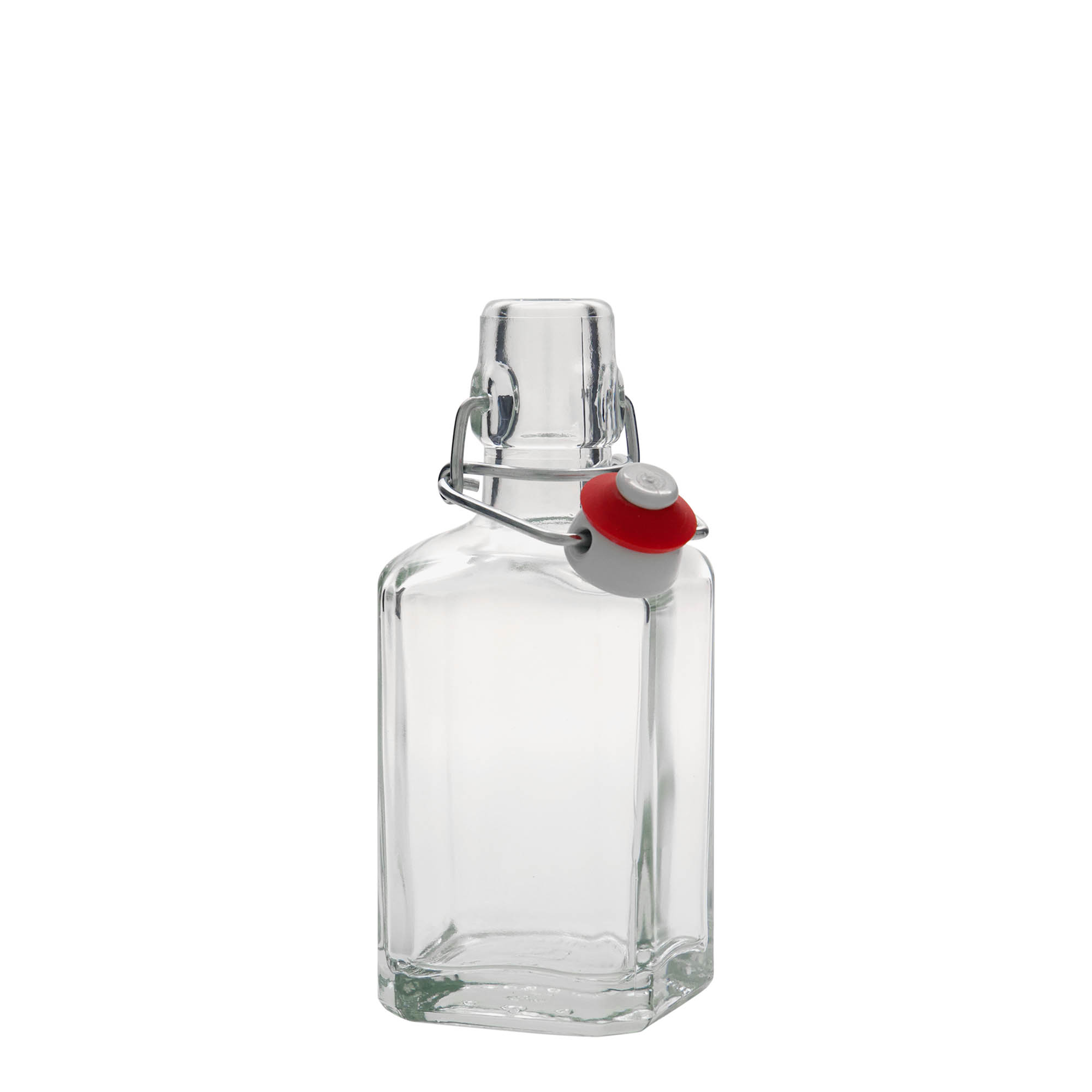 Glazen fles 'Rialto', 250 ml, vierkant, monding: beugelsluiting