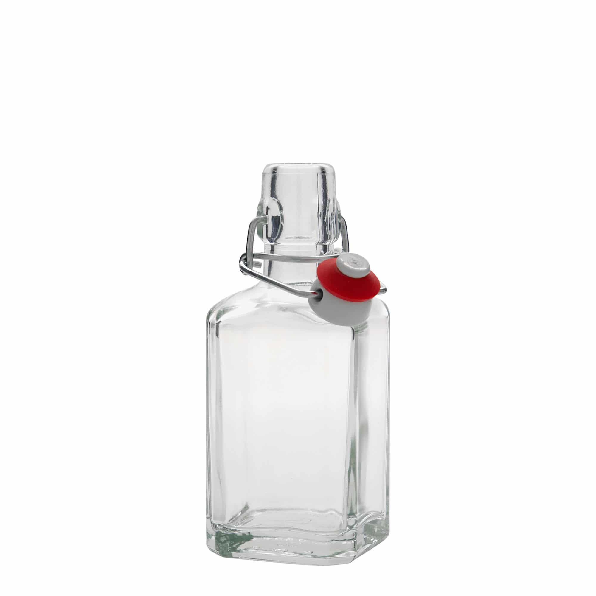 250 ml glazen fles 'Rialto', vierkant, opening: beugelsluiting 250 ml glazen fles 'Rialto', vierkant, opening: beugelsluiting