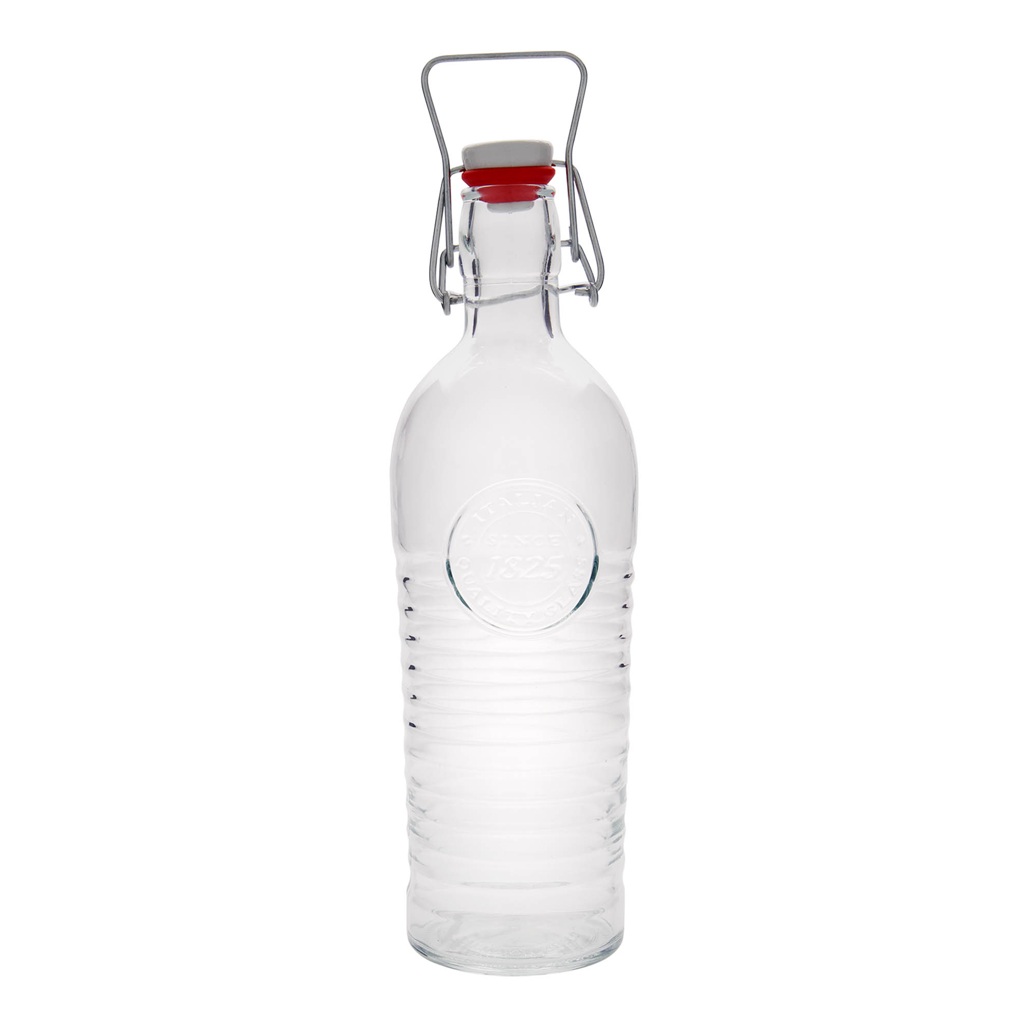 1.200 ml glazen fles 'Officina 1825', hals: beugelsluiting