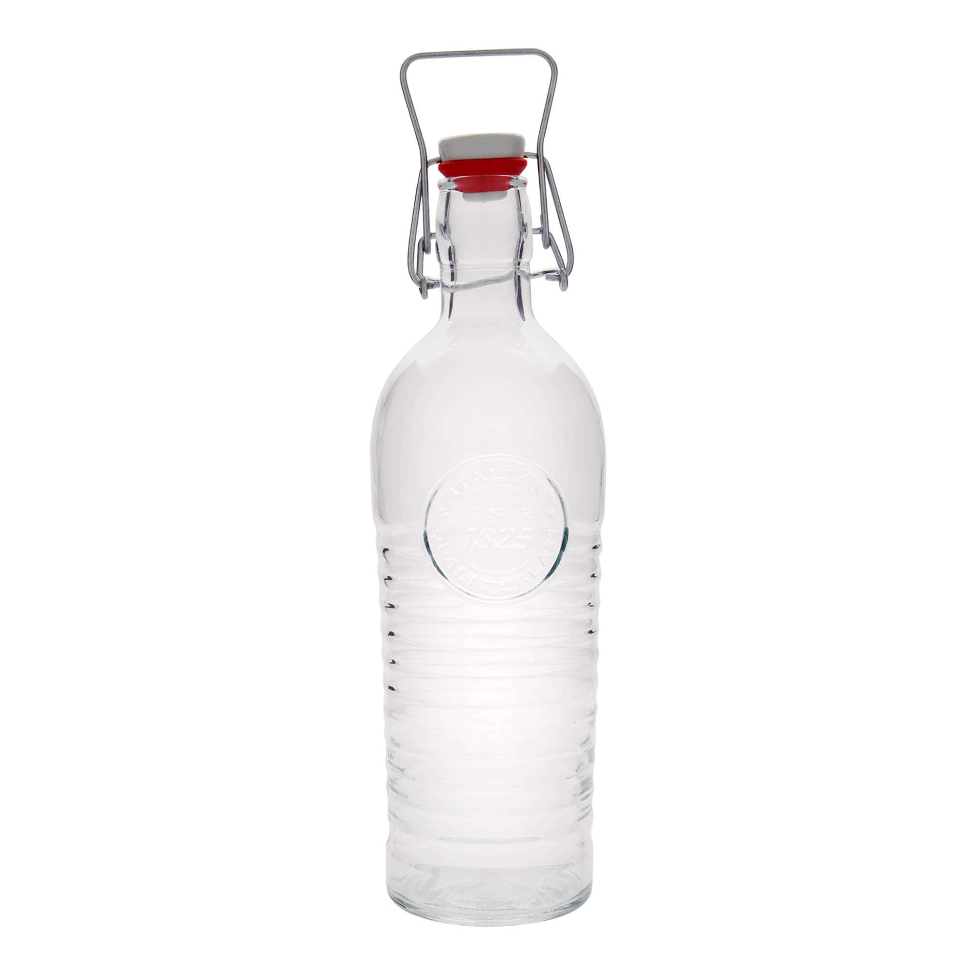 1.200 ml glazen fles 'Officina 1825', hals: beugelsluiting