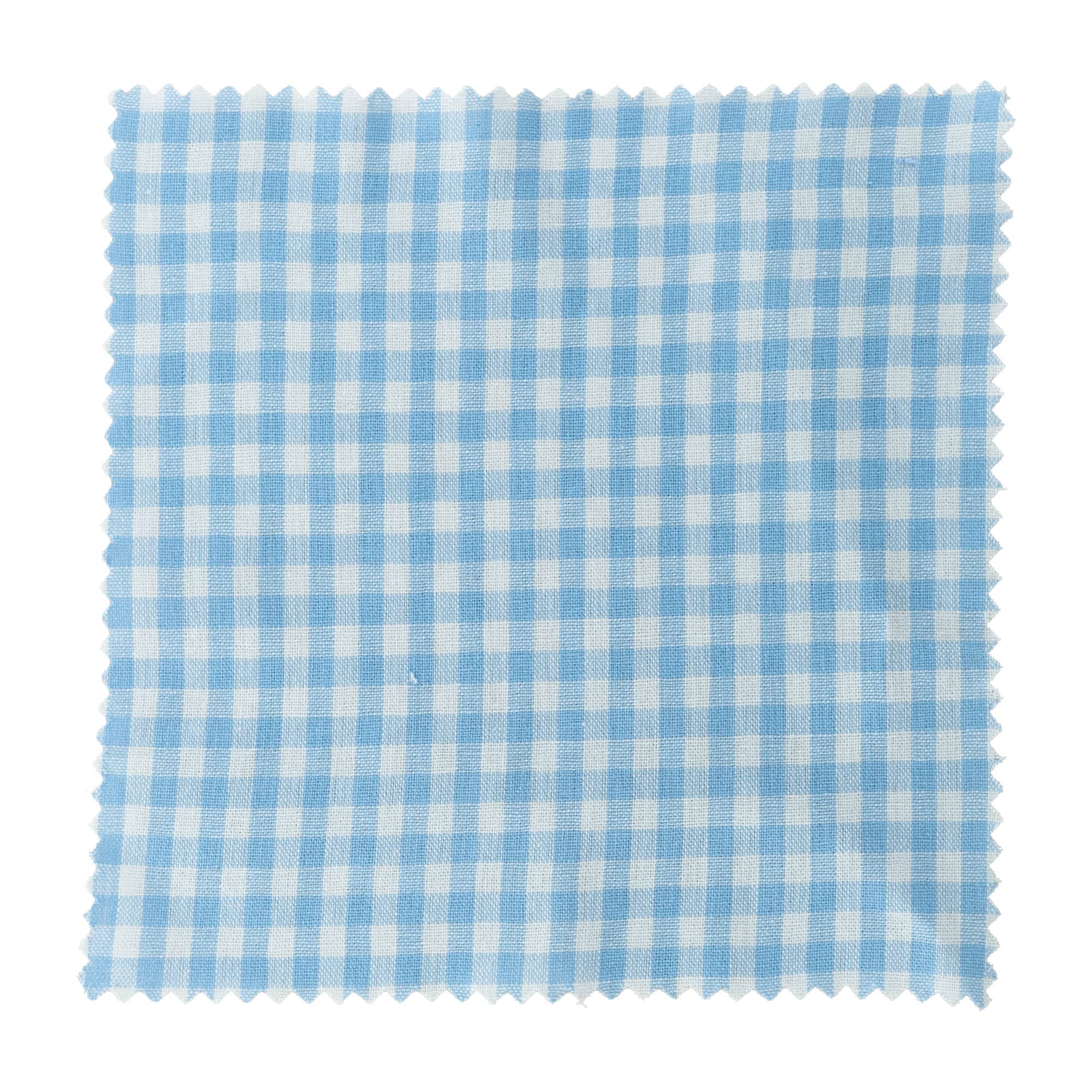 Stoffdoekje geruit 15x15, vierkant, textiel, lichtblauw, opening: TO58-TO82