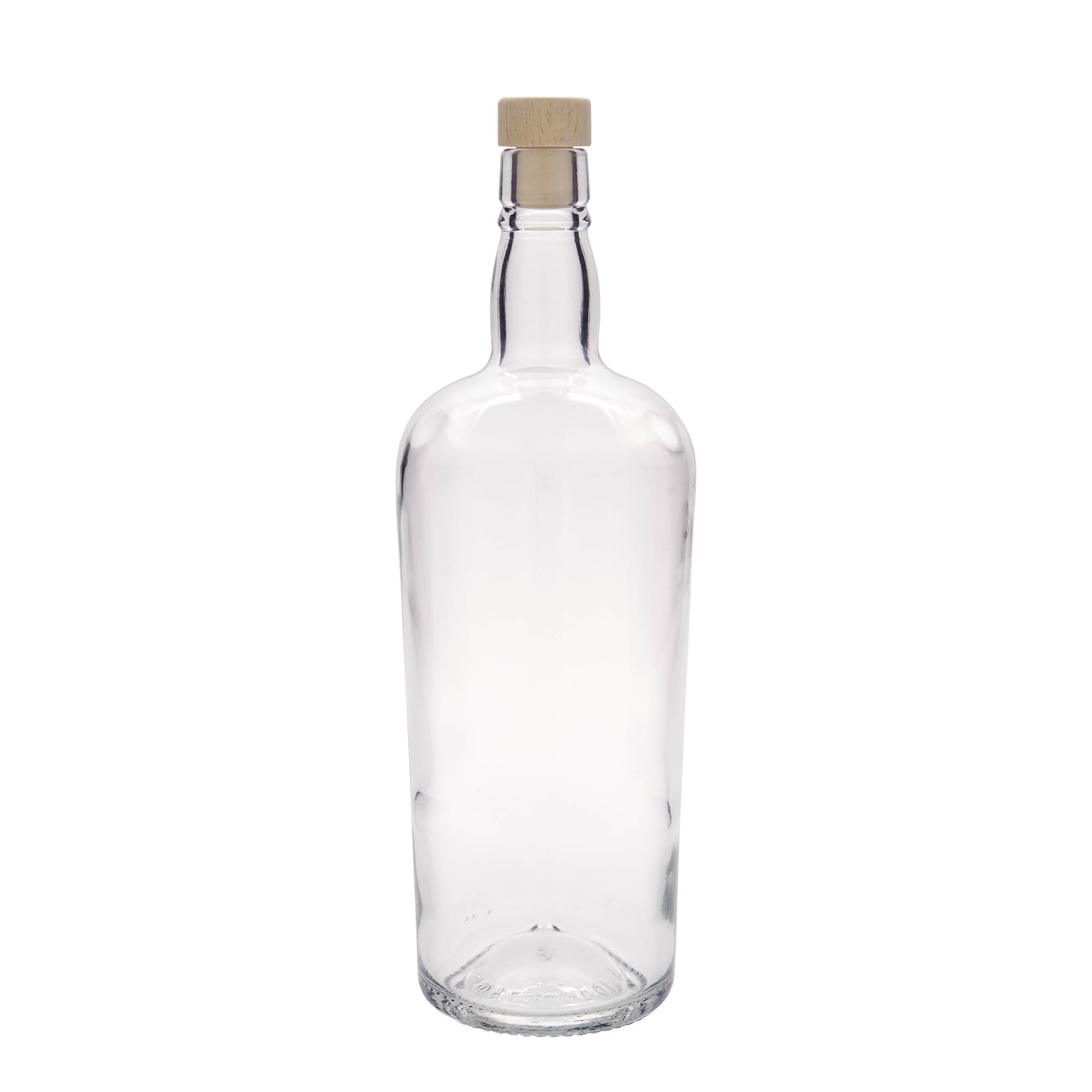 1000 ml glazen fles 'Edinburgh', hals: kurk 1000 ml glazen fles 'Edinburgh', hals: kurk