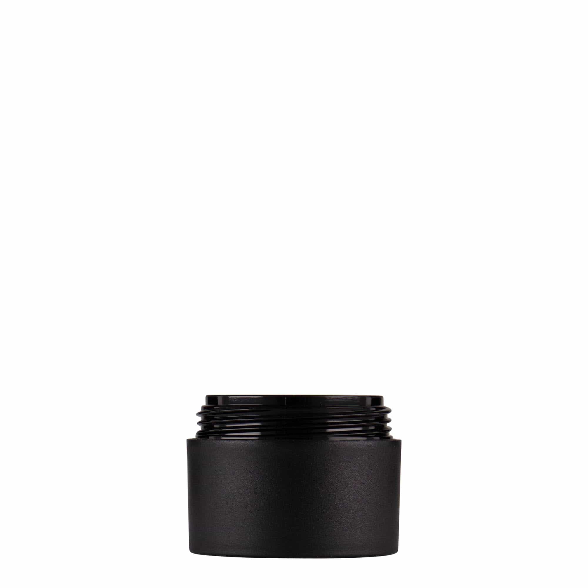 15 ml kunststofpot 'Antonella', PP, zwart, opening: schroefdop
