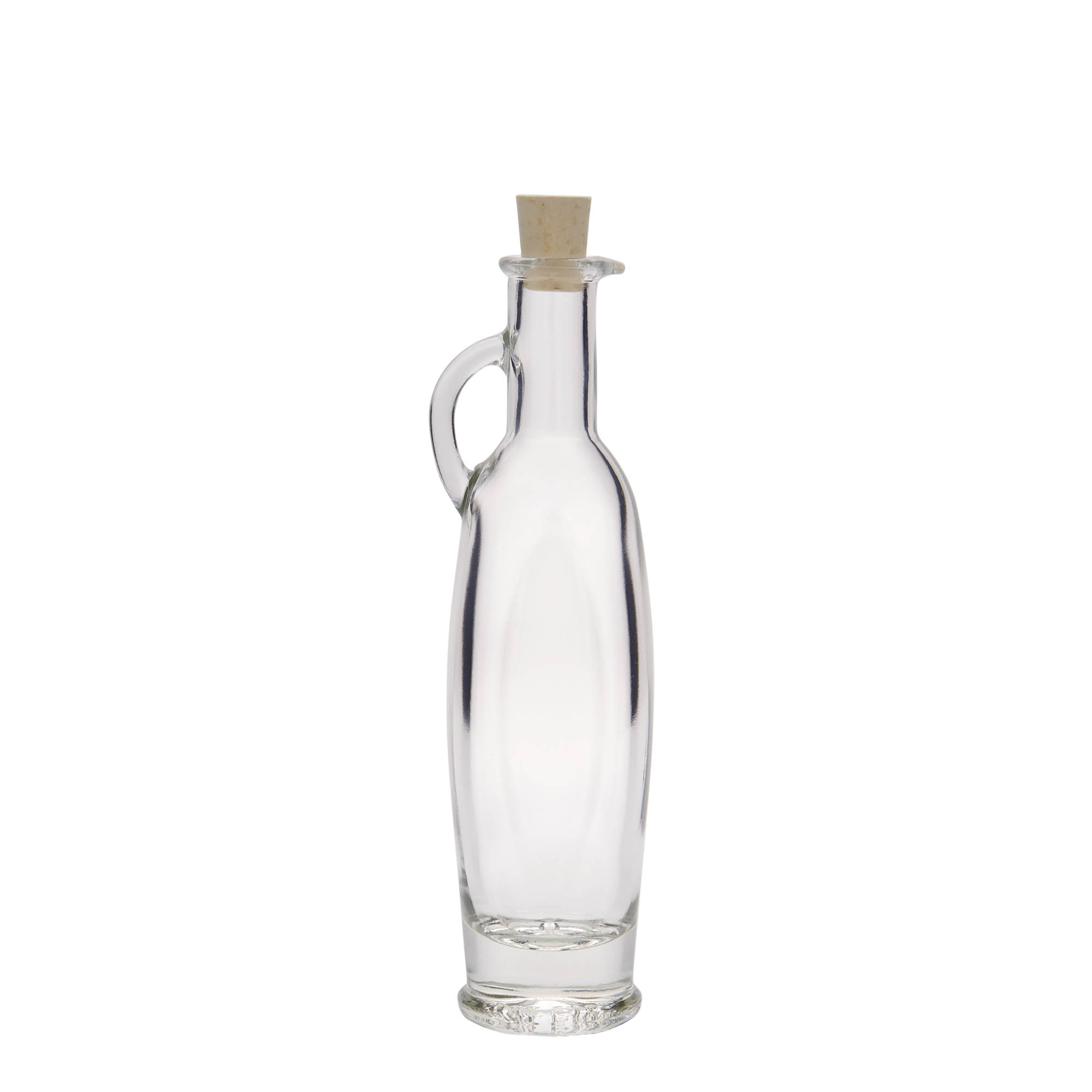 100 ml glazen fles 'Eleganta', ovaal, opening: kurk