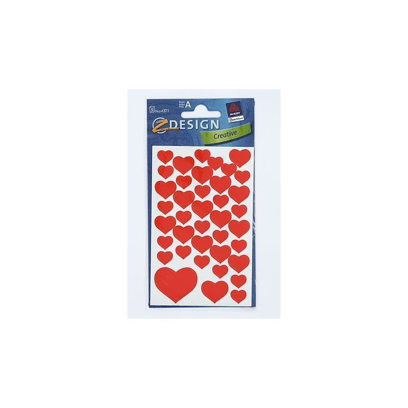 Zweckform Stickers 'Hartjes', papier, rood Zweckform Stickers 'Hartjes', papier, rood
