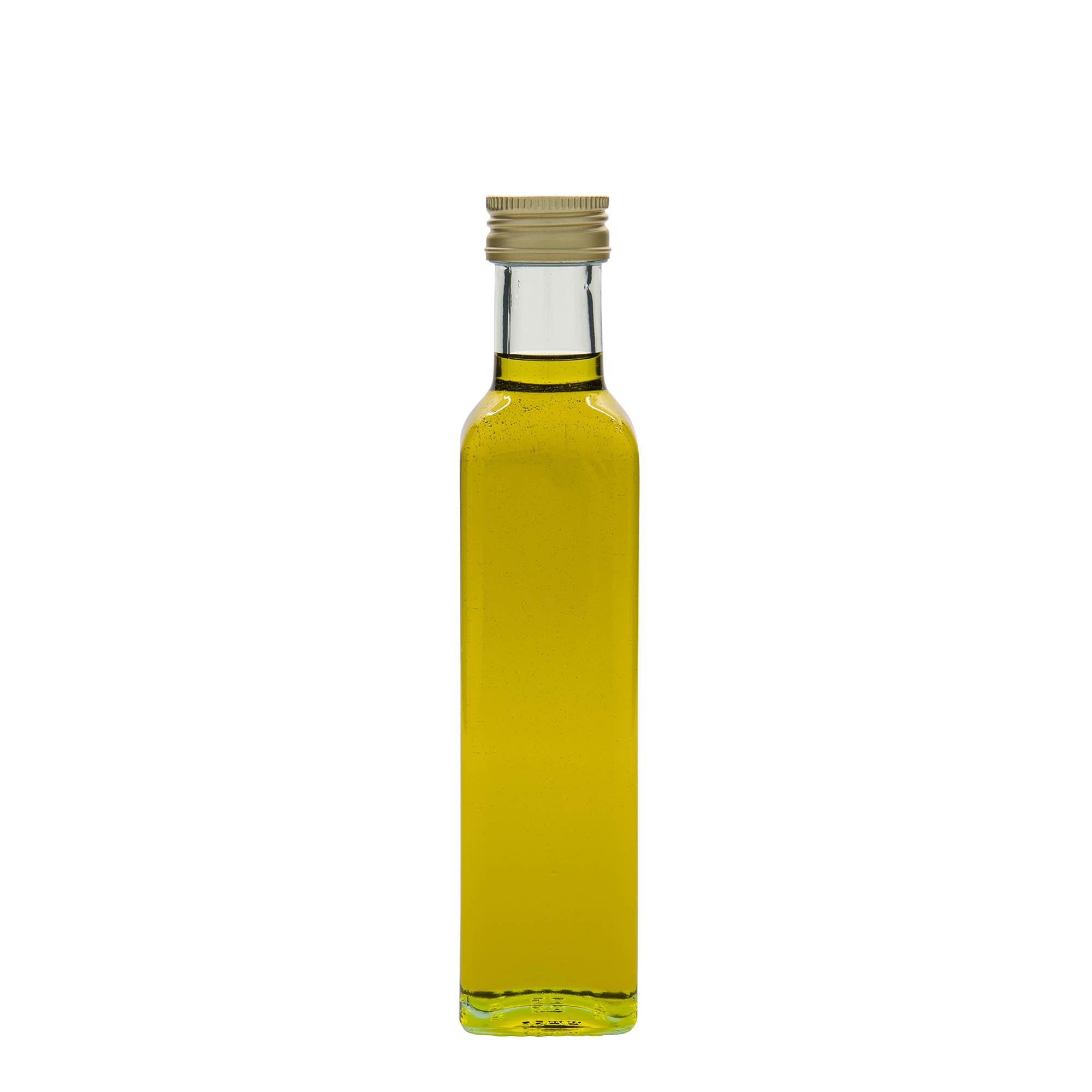 250 ml glazen fles 'Marasca', vierkant, opening: PP 31,5 250 ml glazen fles 'Marasca', vierkant, opening: PP 31,5