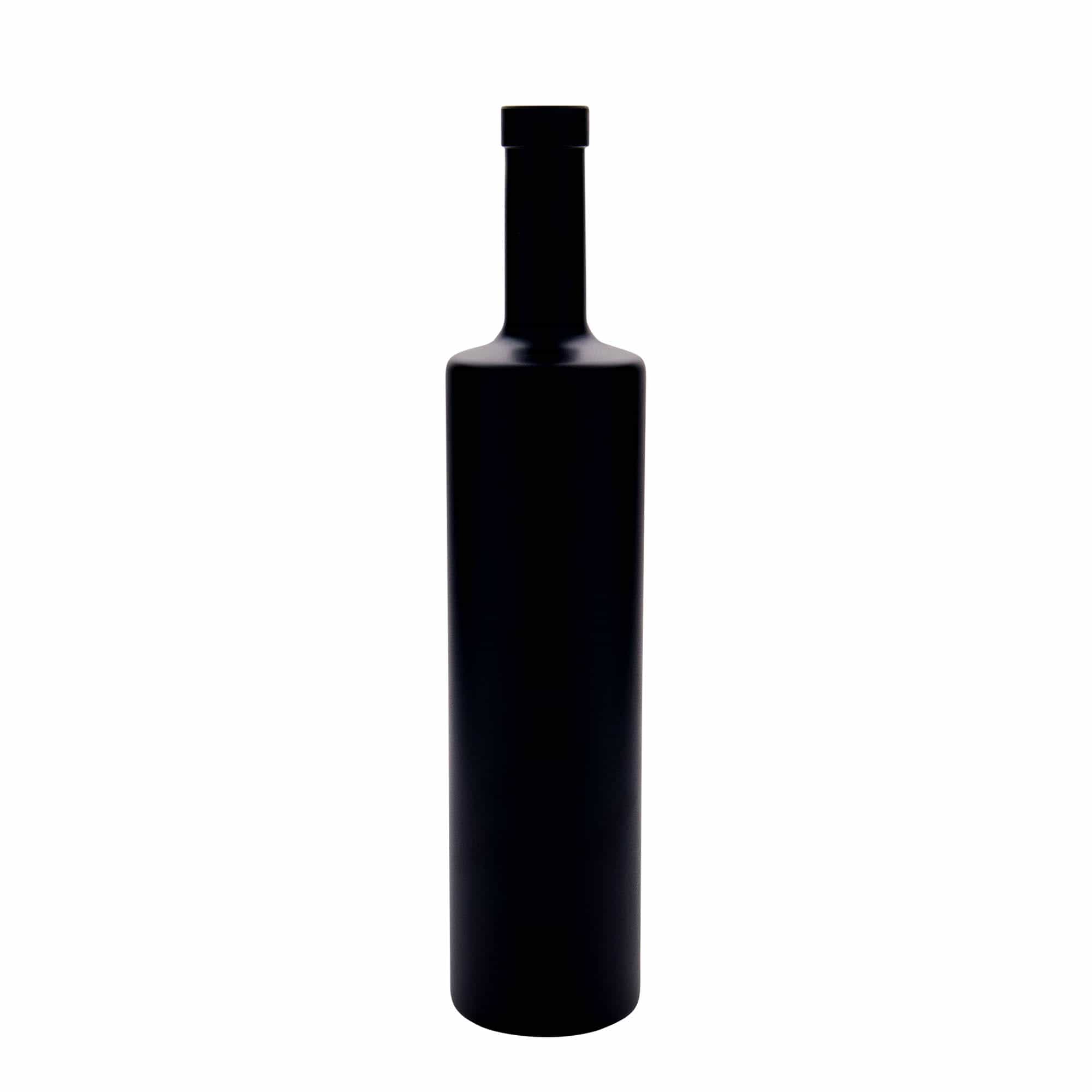 700 ml glazen fles 'Centurio', zwart, opening: kurk 700 ml glazen fles 'Centurio', zwart, opening: kurk