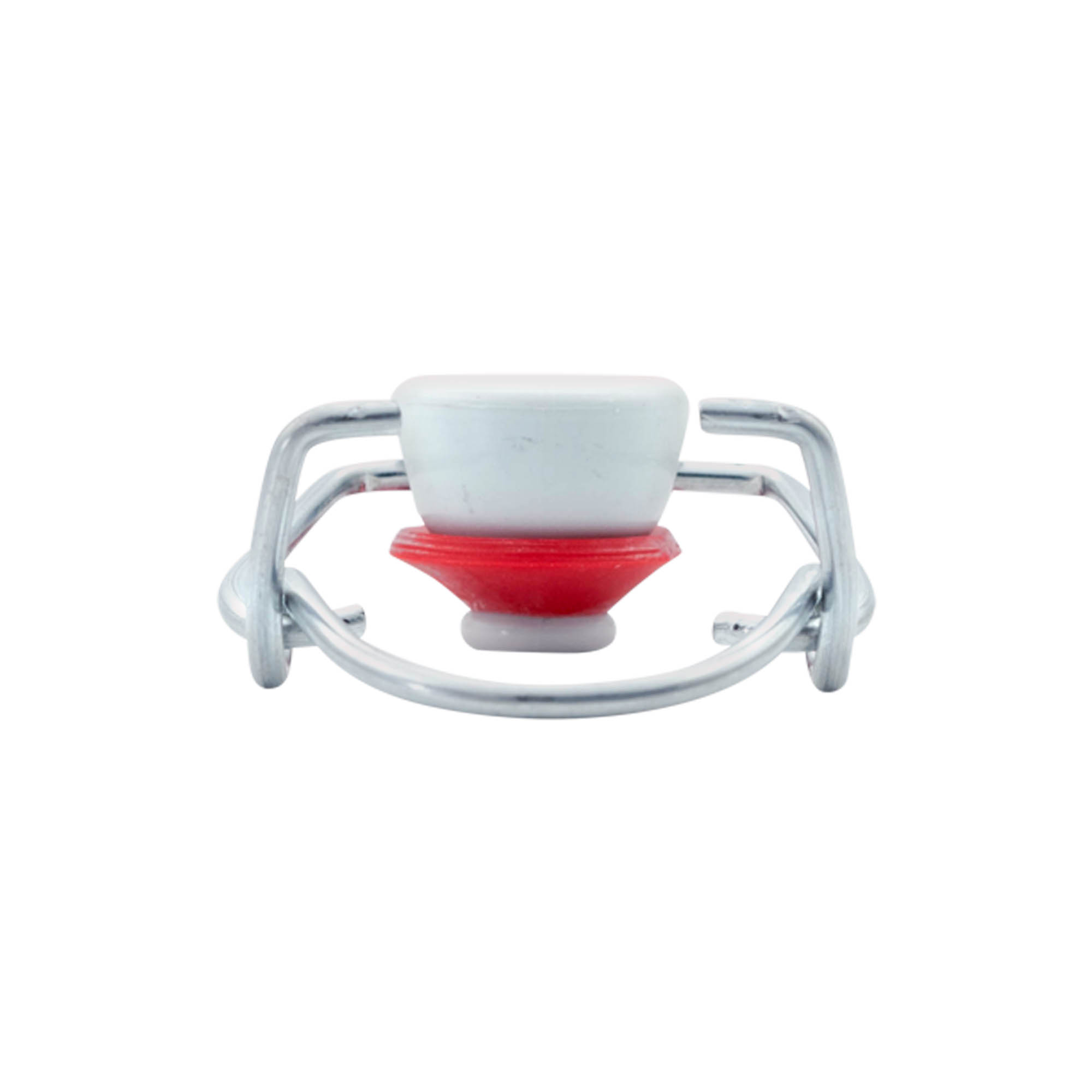 Standard beugelvergrendeling, kunststof, rood-wit Standard beugelvergrendeling, kunststof, rood-wit
