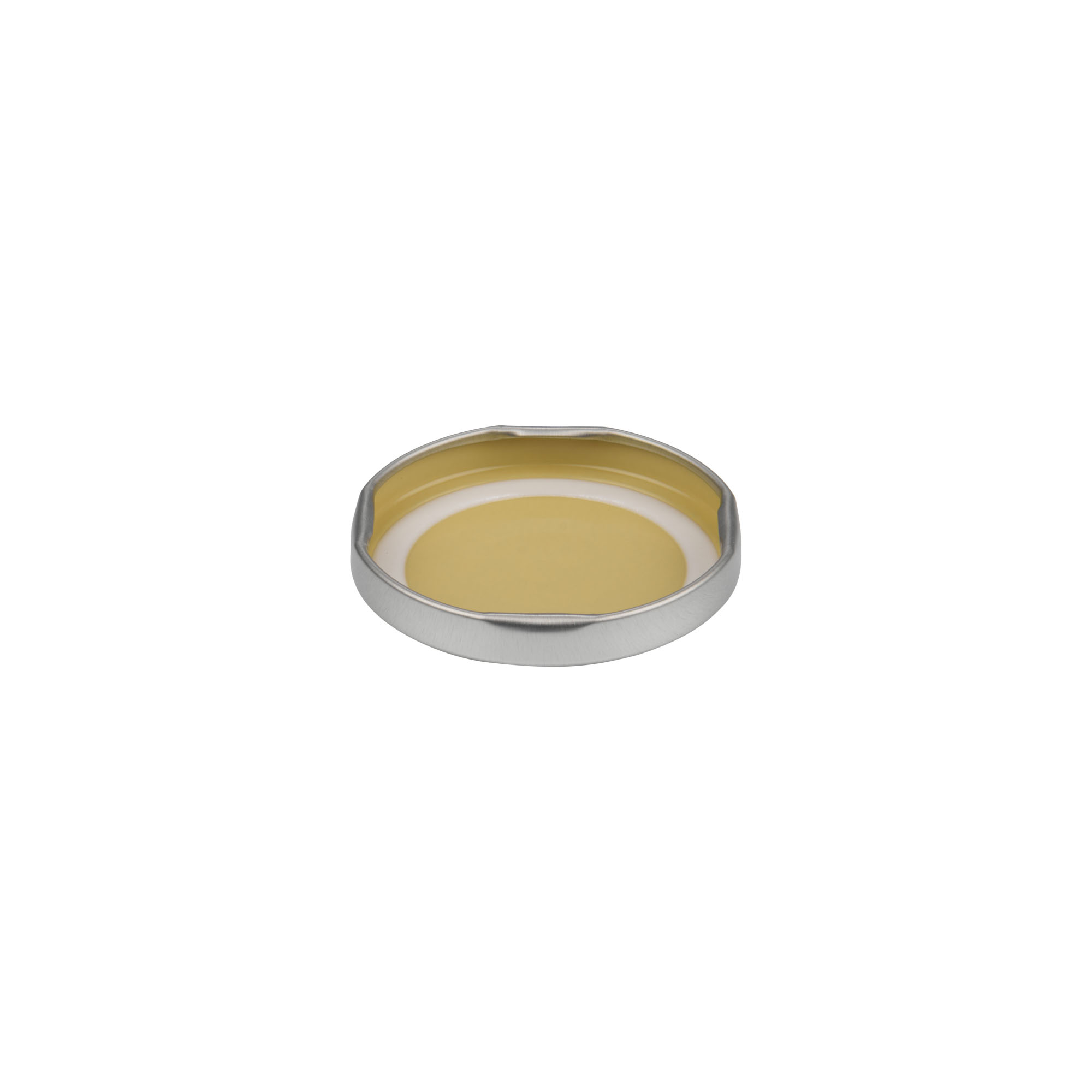 Twist-off-deksel, wit blik, zilver, voor opening: TO 53 Twist-off-deksel, wit blik, zilver, voor opening: TO 53