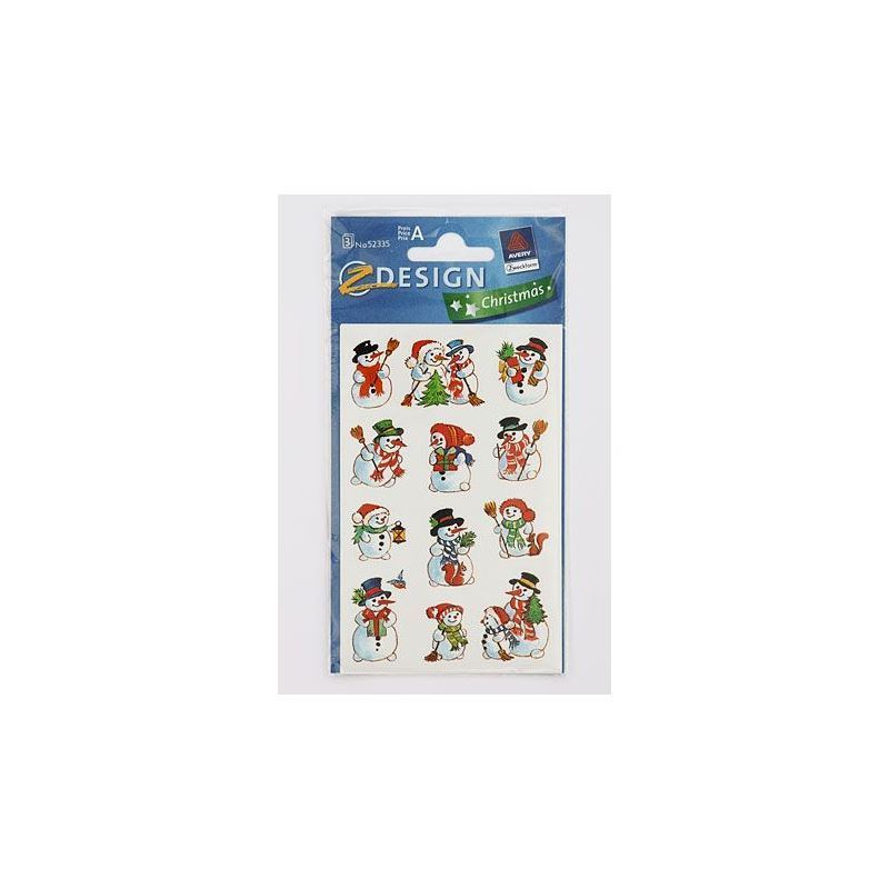 Zweckform Stickers 'Sneeuwpoppen', papier, meerkleurig Zweckform Stickers 'Sneeuwpoppen', papier, meerkleurig